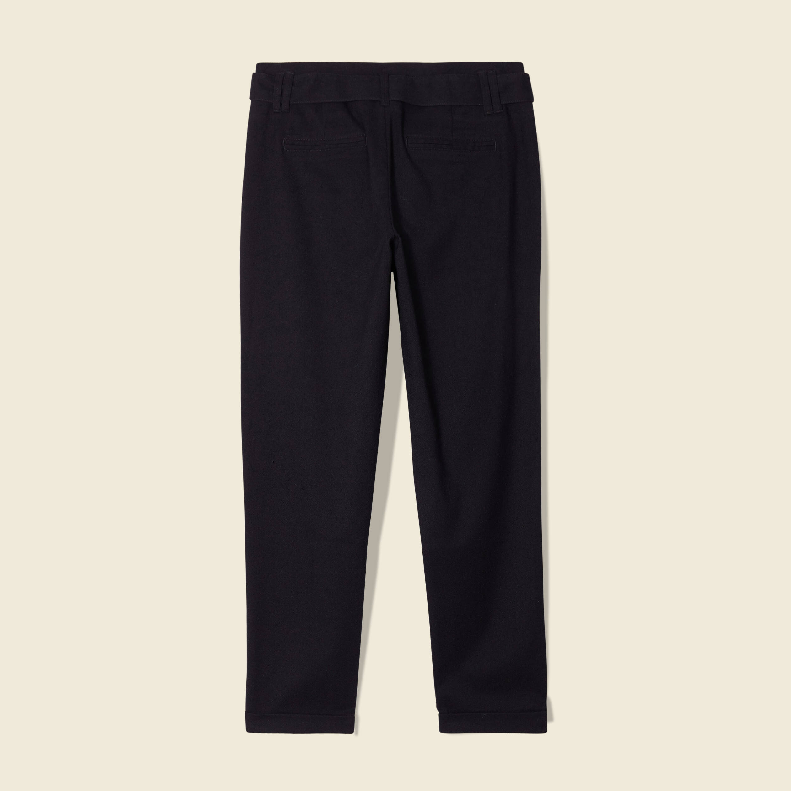 pantalon paperbag noir femme Pantalon paperbag noir femme