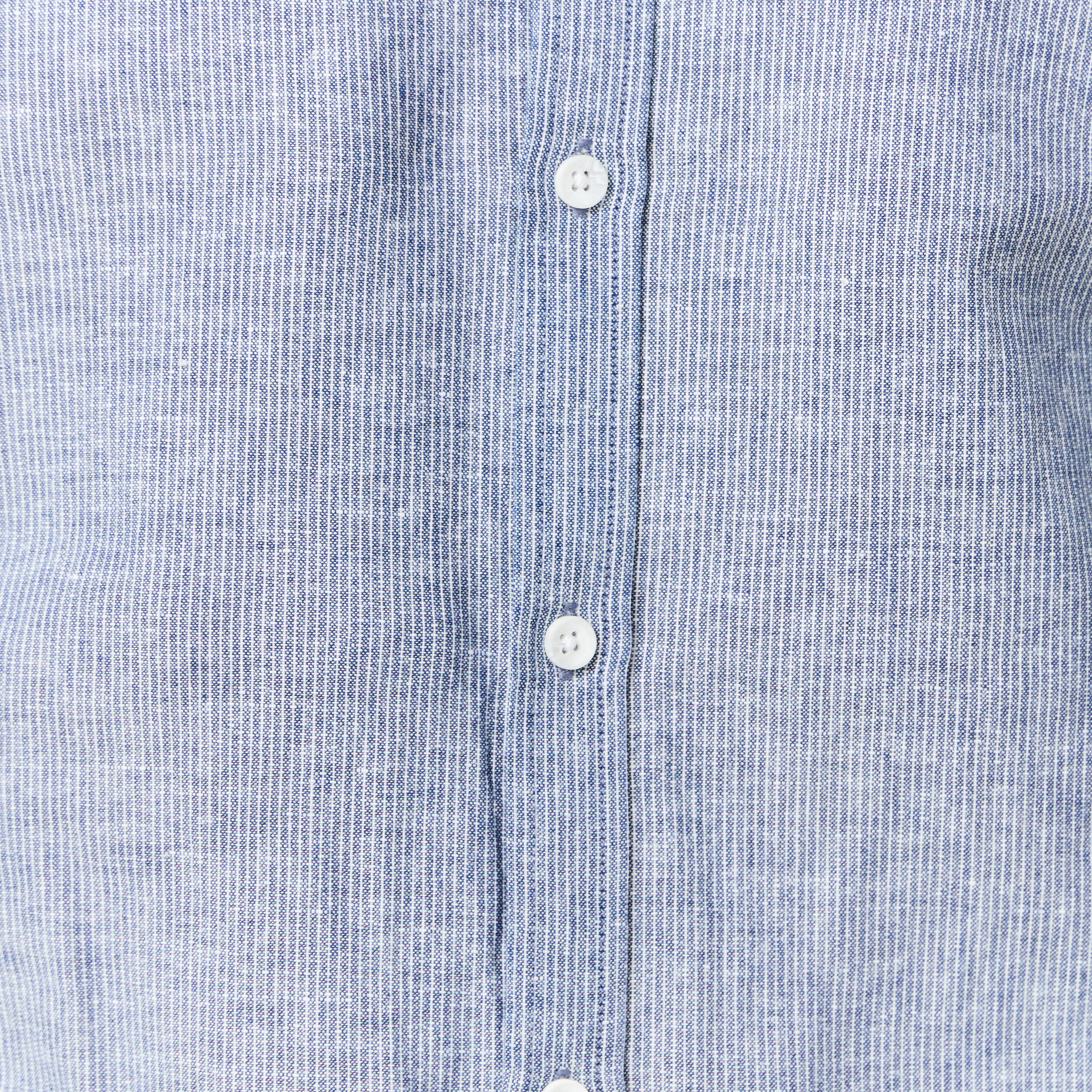 Chemise manches longues bleu gris homme