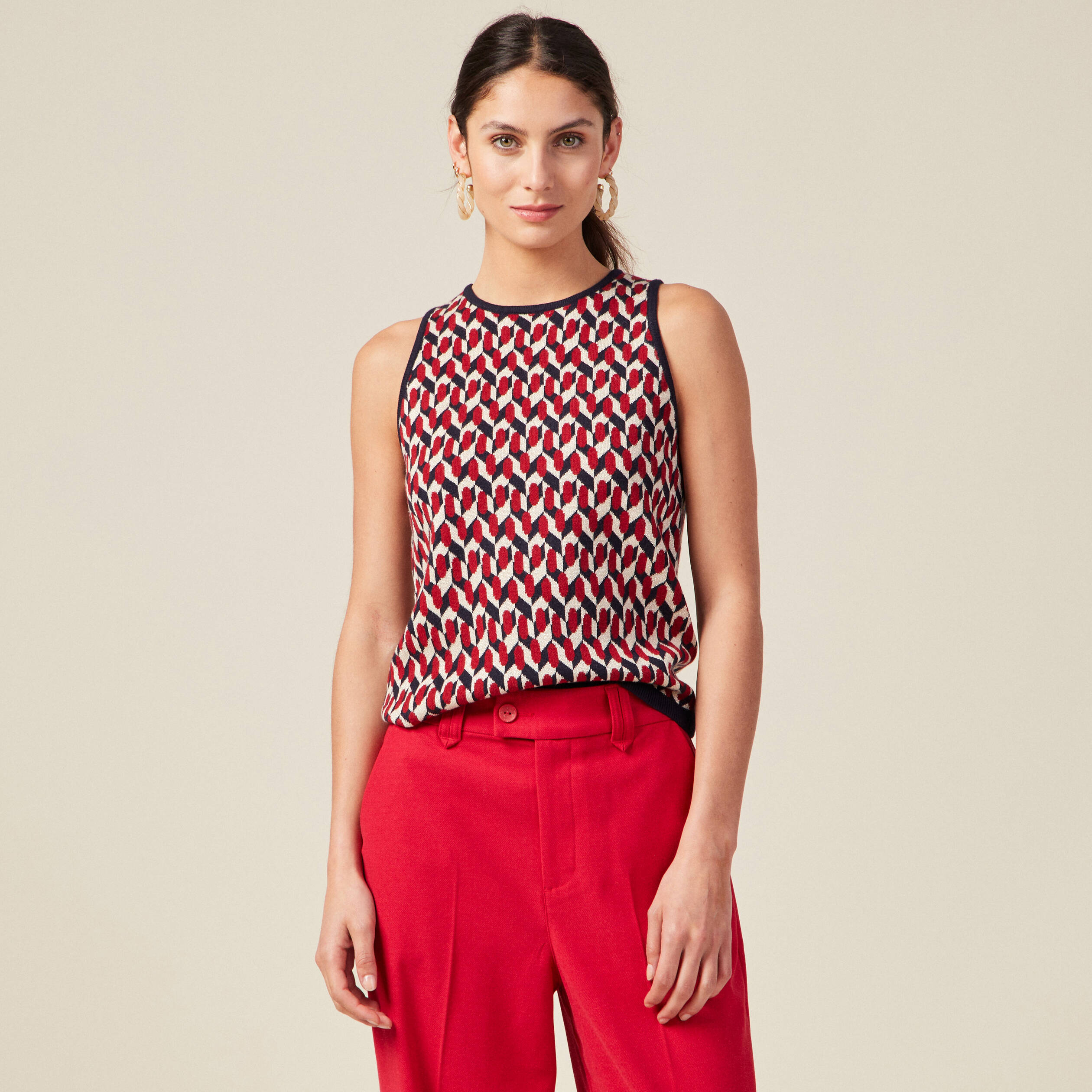 Debardeur bleu marine femme sale