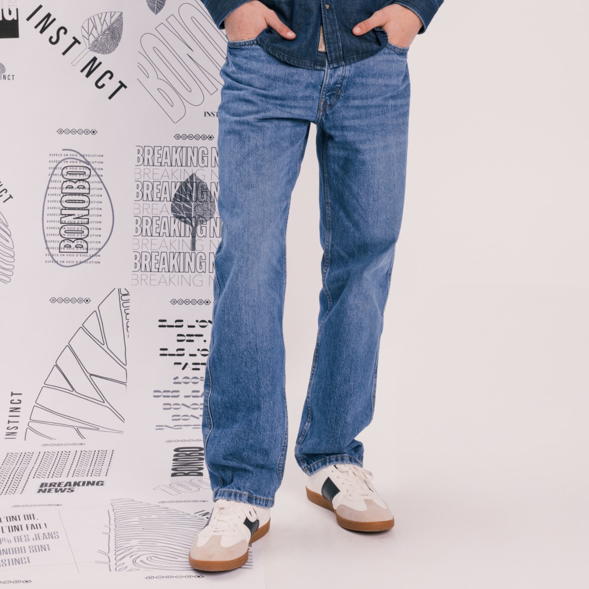 jeans relax 5 poches denim stone homme Jeans relax 5 poches denim stone homme