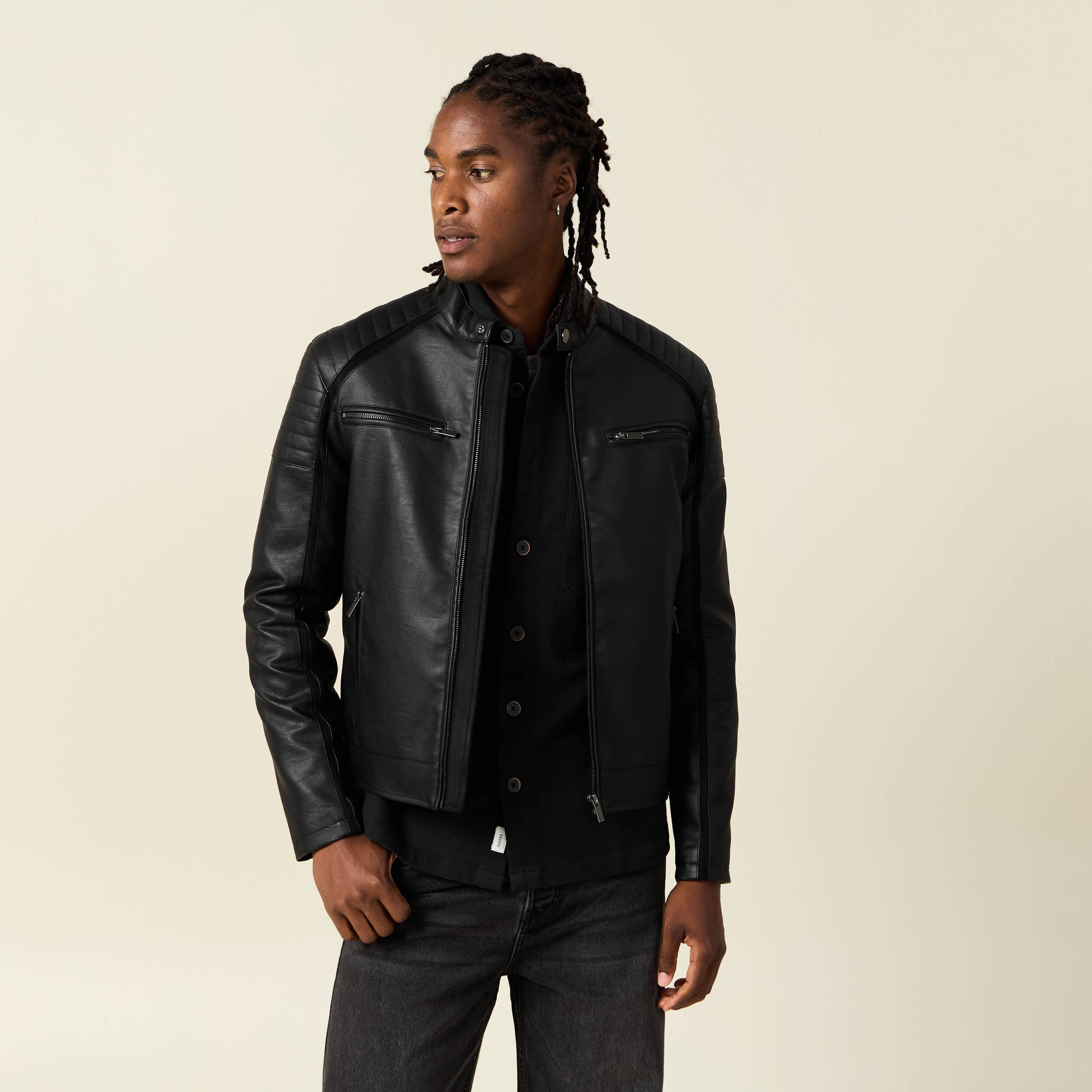 Veste homme semi cuir deals