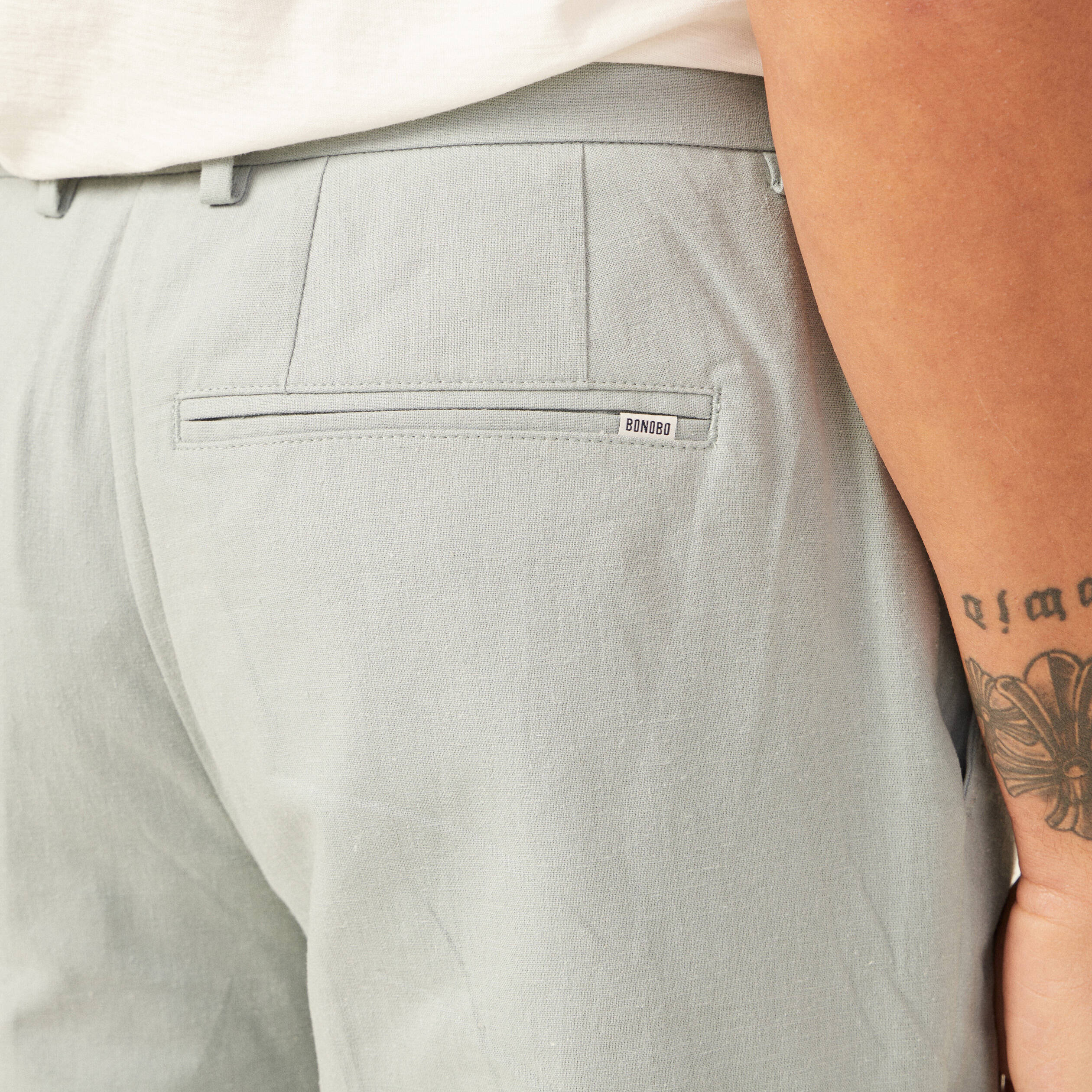 pantalon chino straight bleu gris homme Pantalon chino straight bleu gris homme