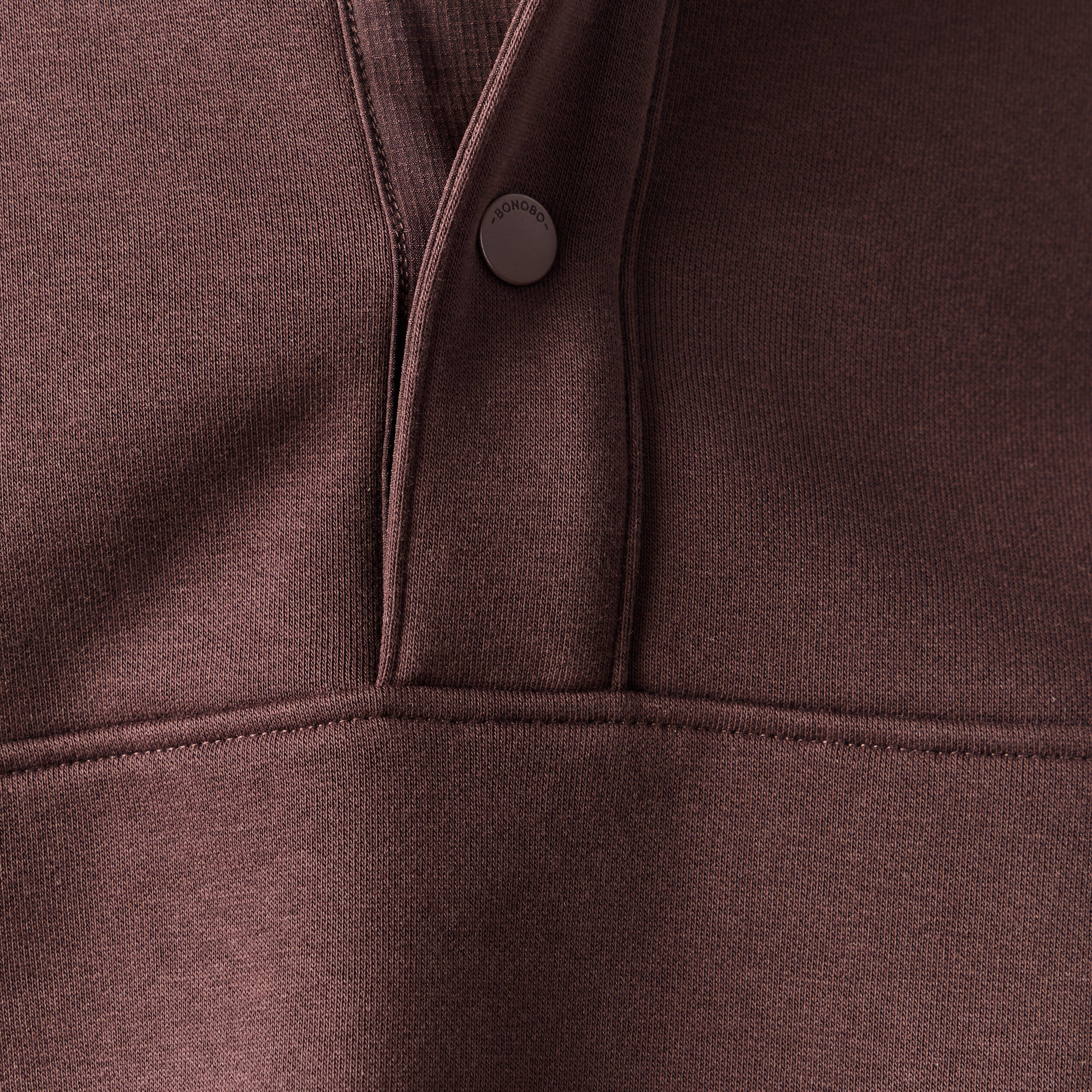Sweat manches longues marron fonc&eacute; homme