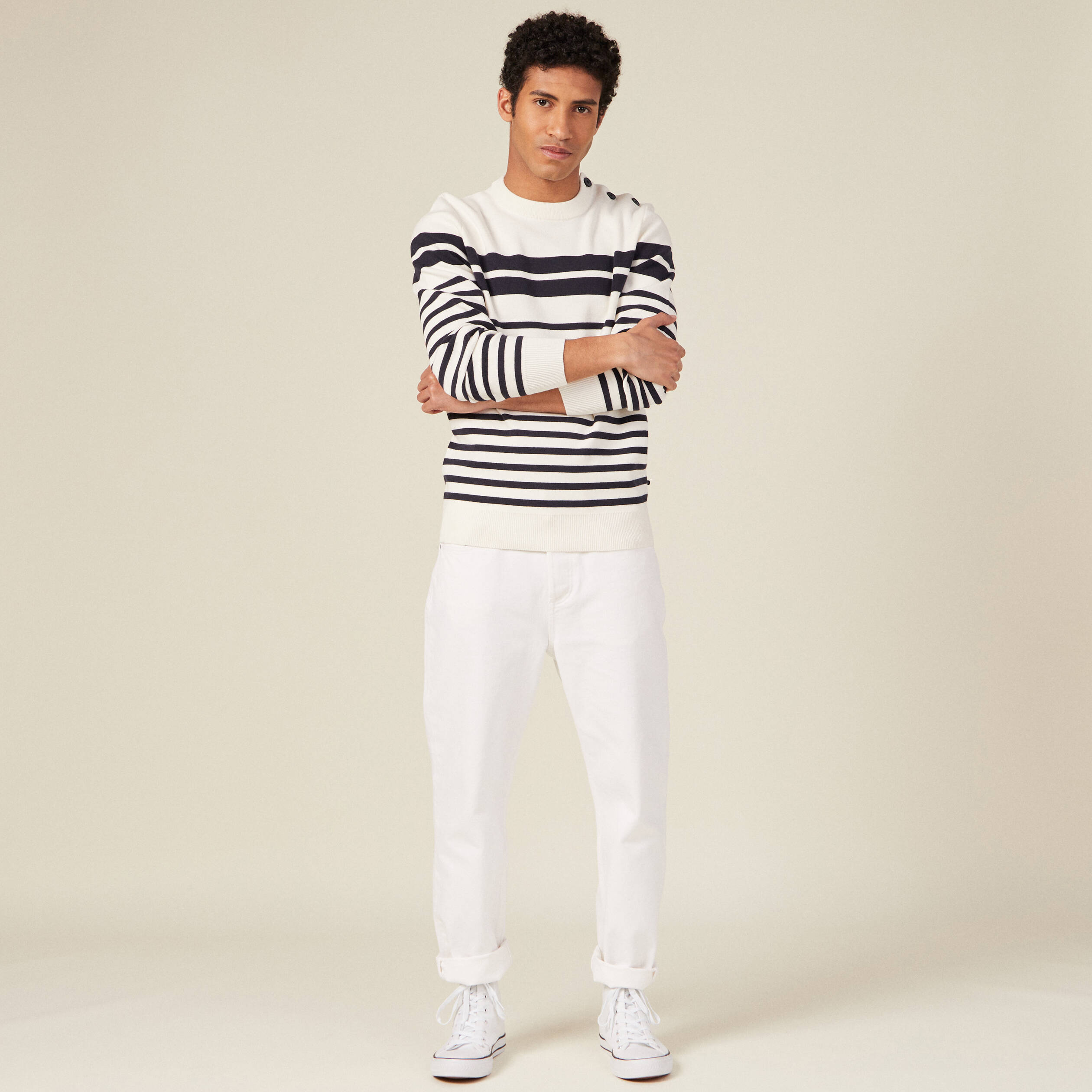 pull eco responsable ecru homme Pull éco-responsable ecru homme