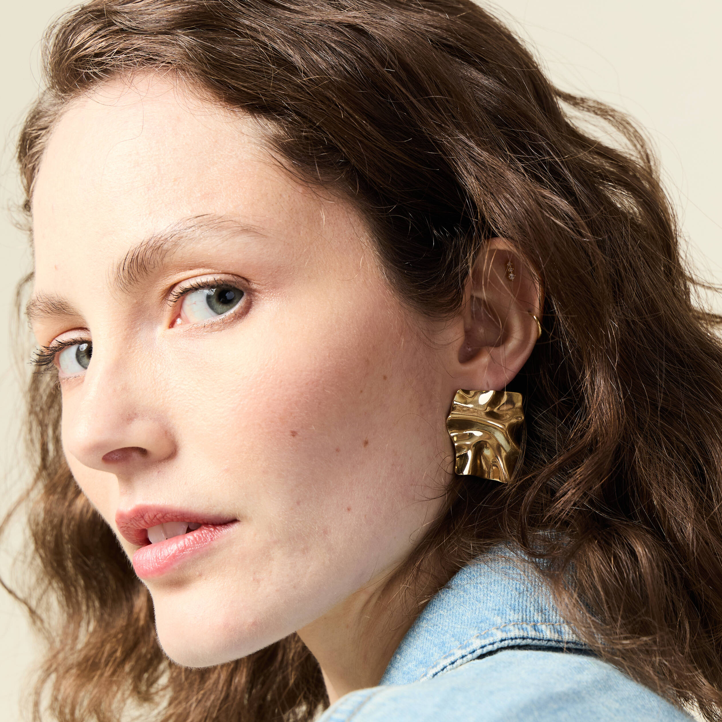 boucles doreilles clous couleur or femme Boucles d'oreilles clous couleur or femme