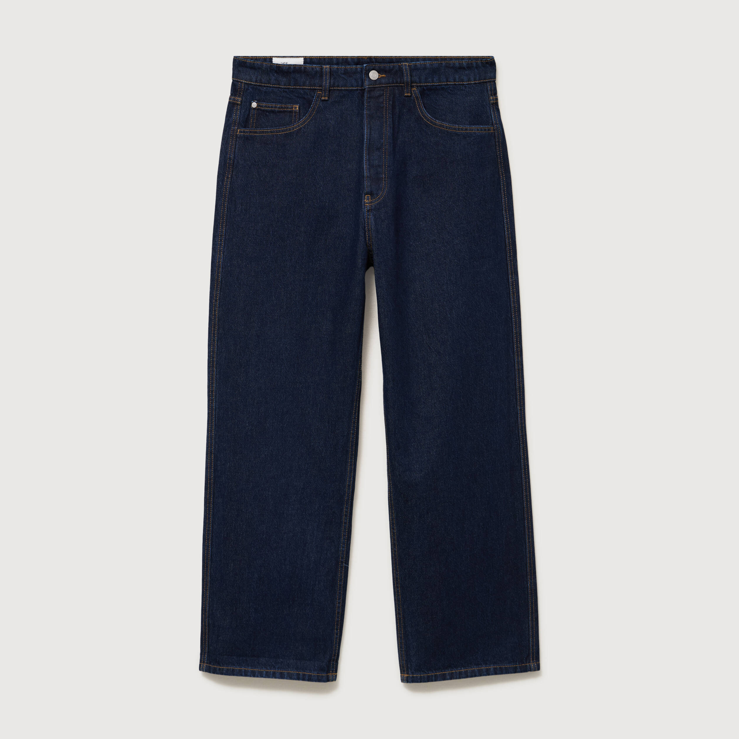 Jeans large 5 poches longueur 32 denim brut clean homme