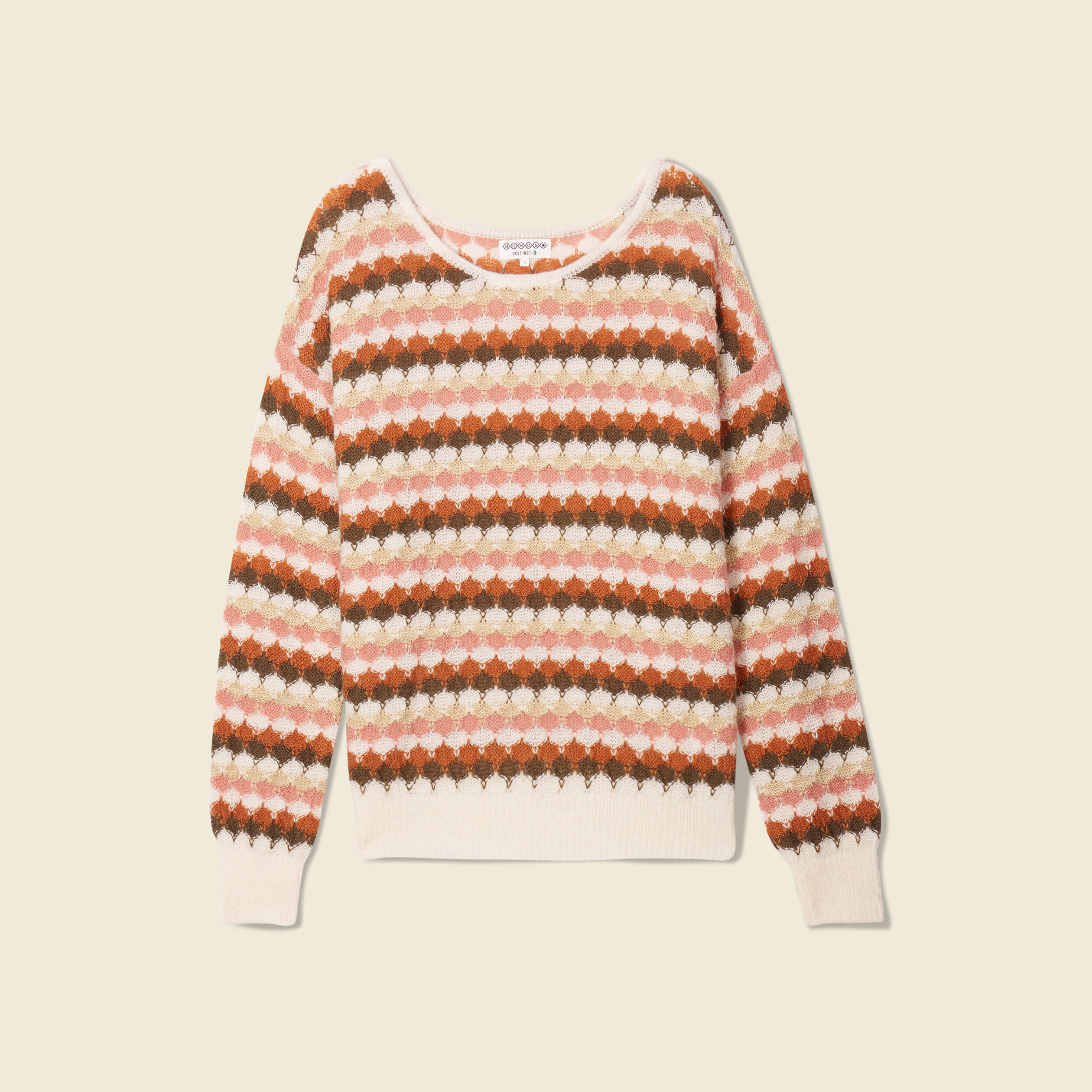 Pull éco-responsable orange foncé femme