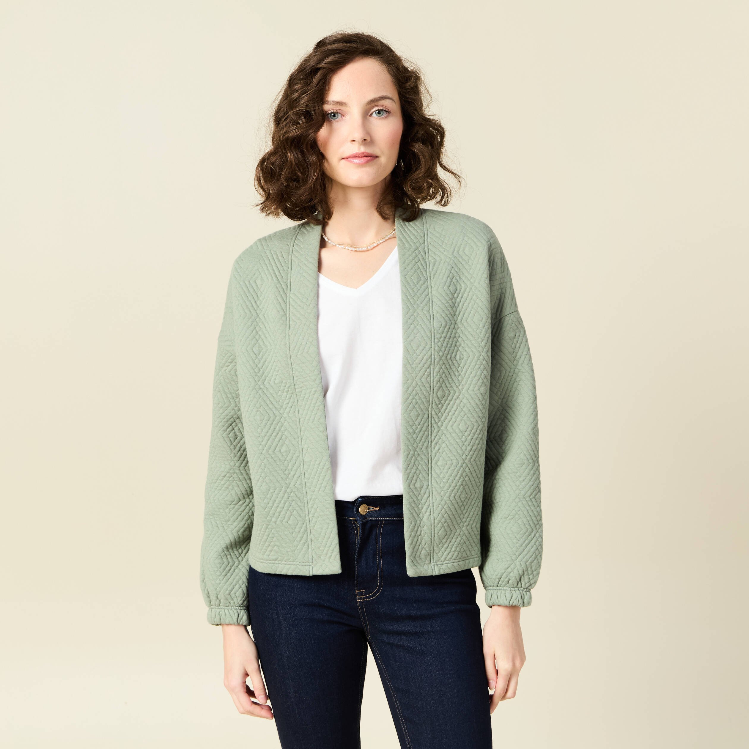 gilet manches longues vert kaki femme Gilet manches longues vert kaki femme
