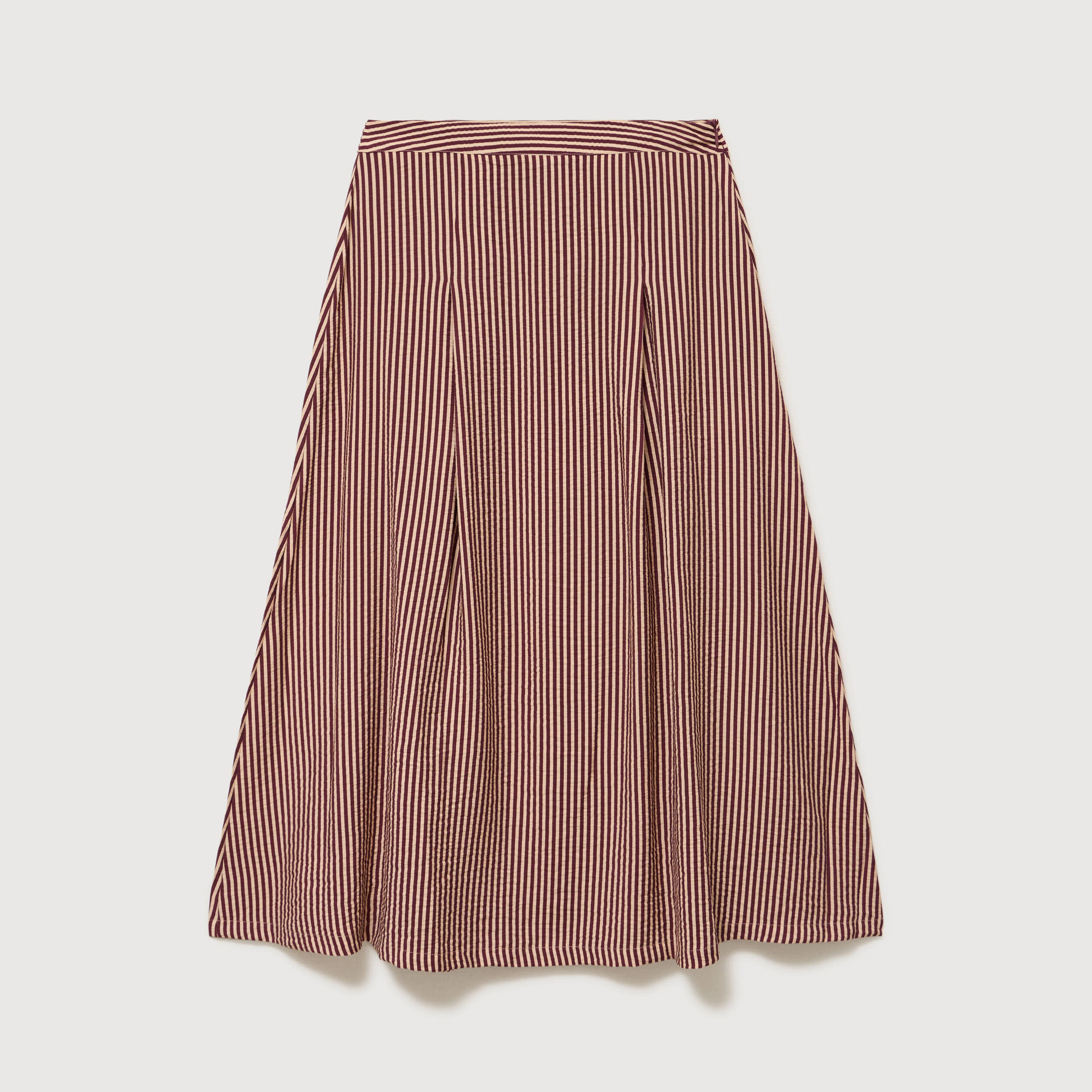 Jupe longue &eacute;vas&eacute;e fluide violet femme