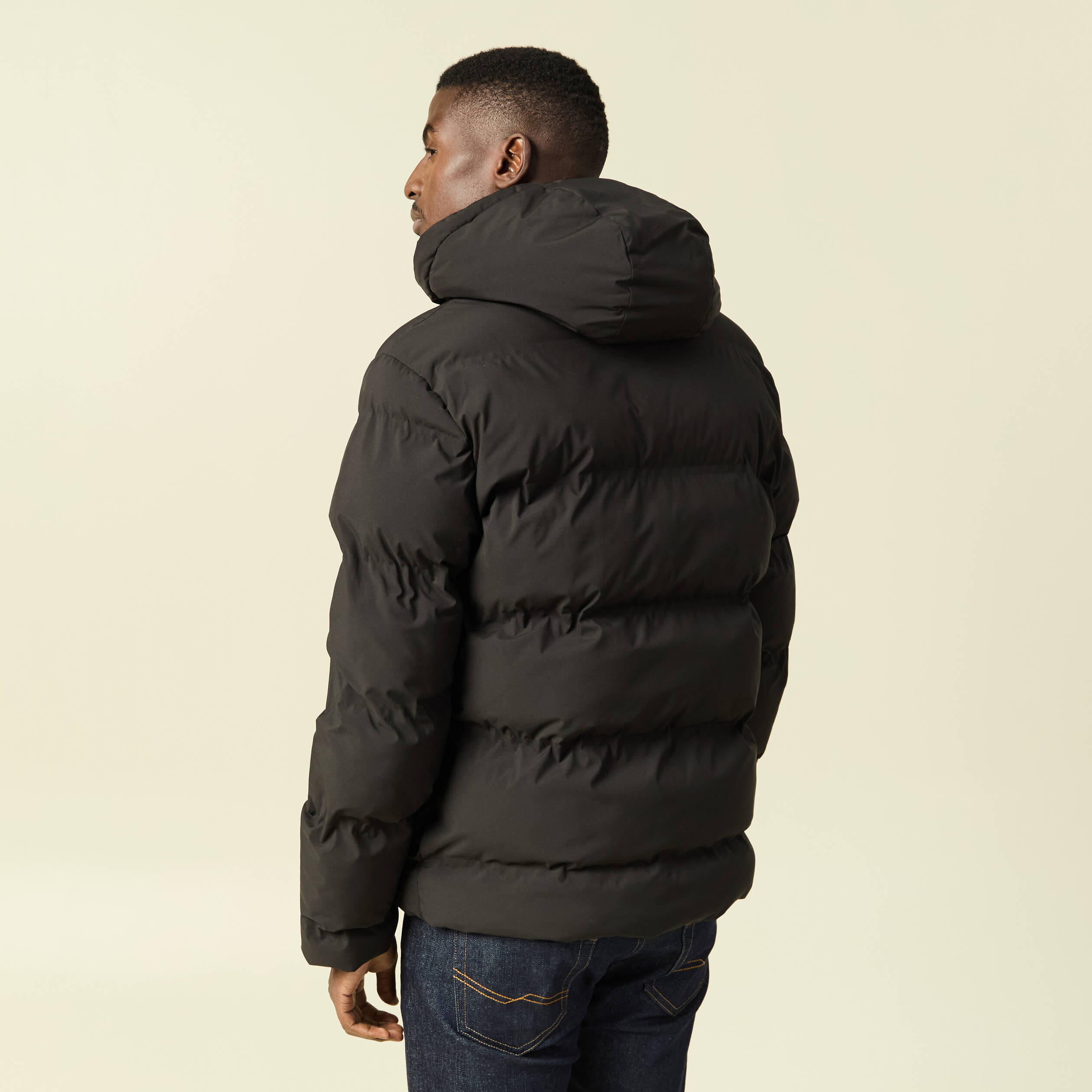 Doudoune avec capuche noir homme