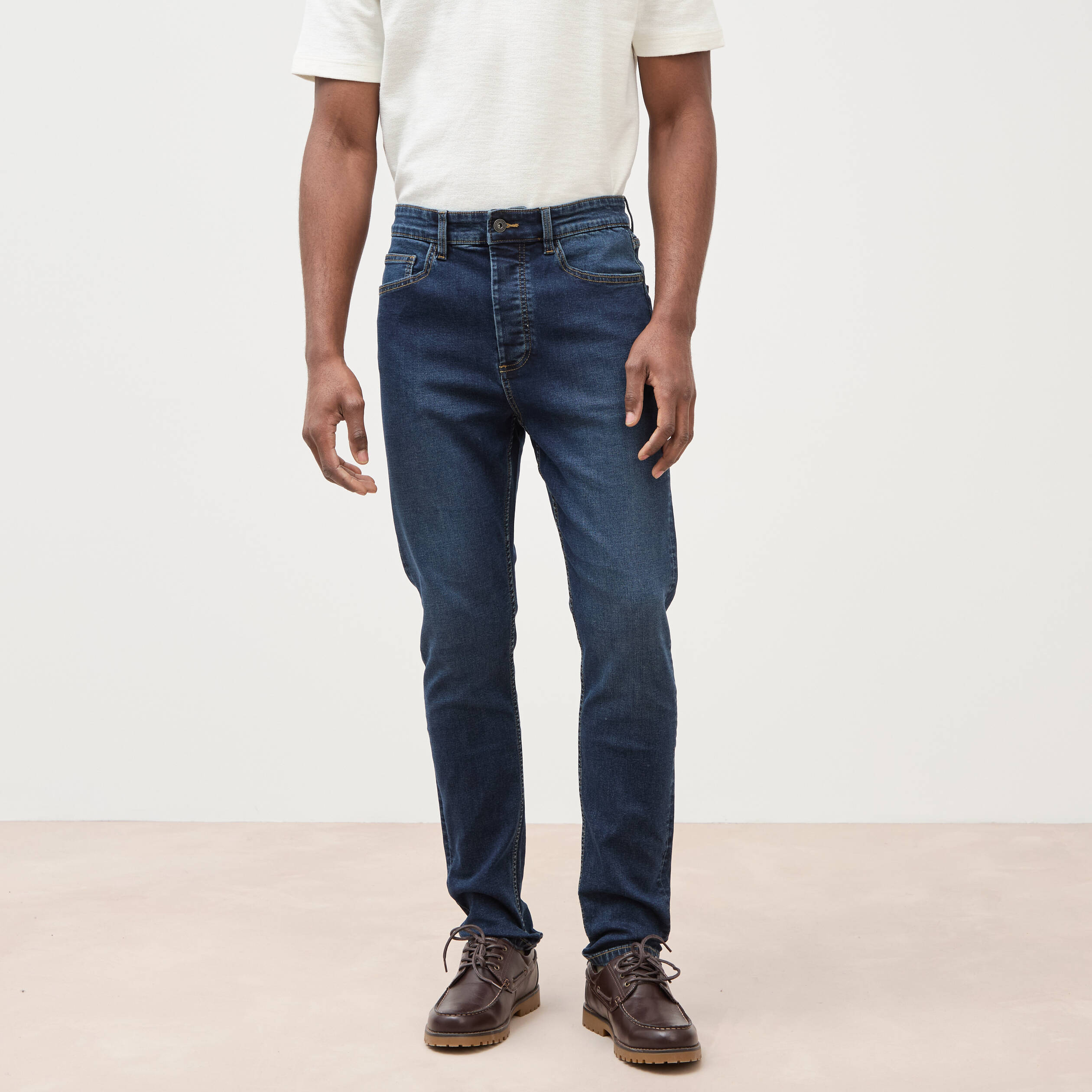 Jeans skinny tapered denim brut homme