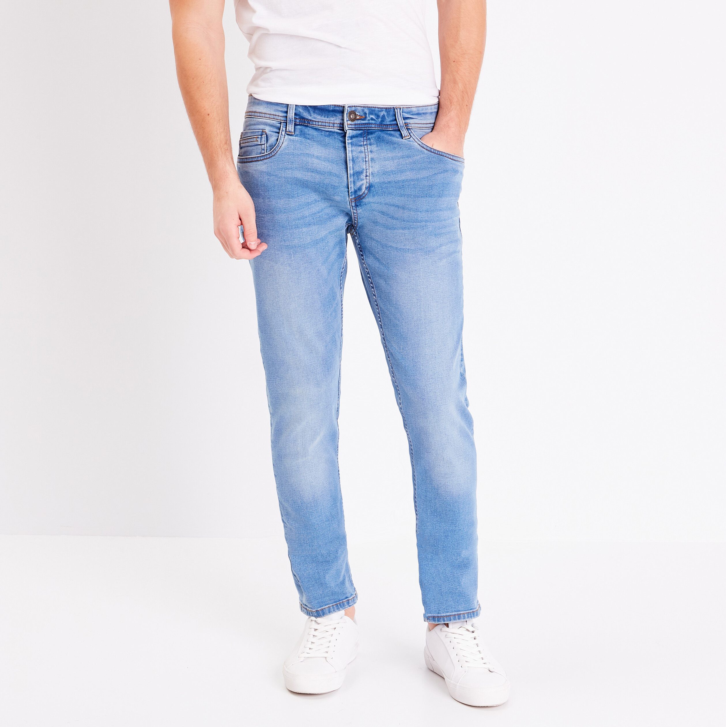 Jeans slim crinkle Instinct denim used homme