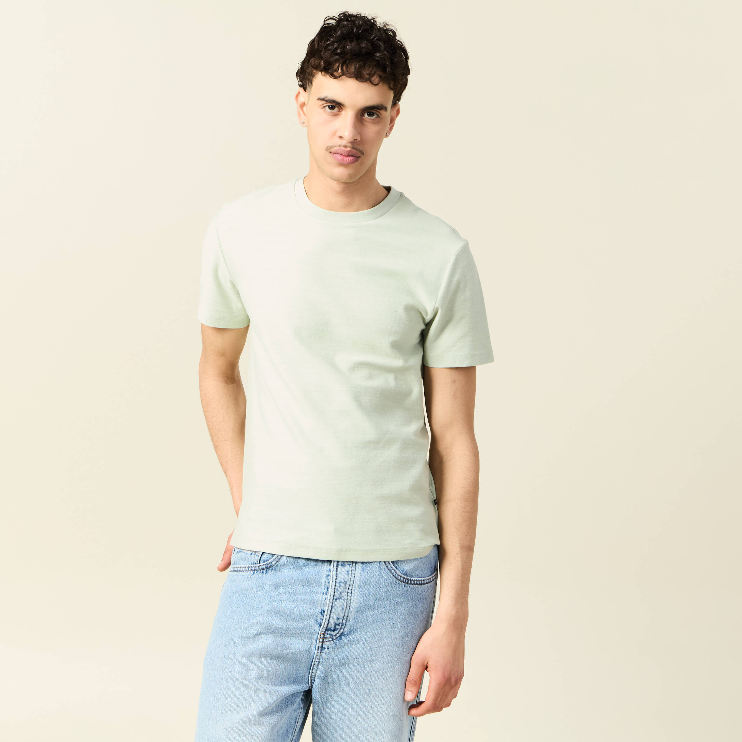 t shirt manches courtes vert clair homme T-shirt manches courtes vert clair homme