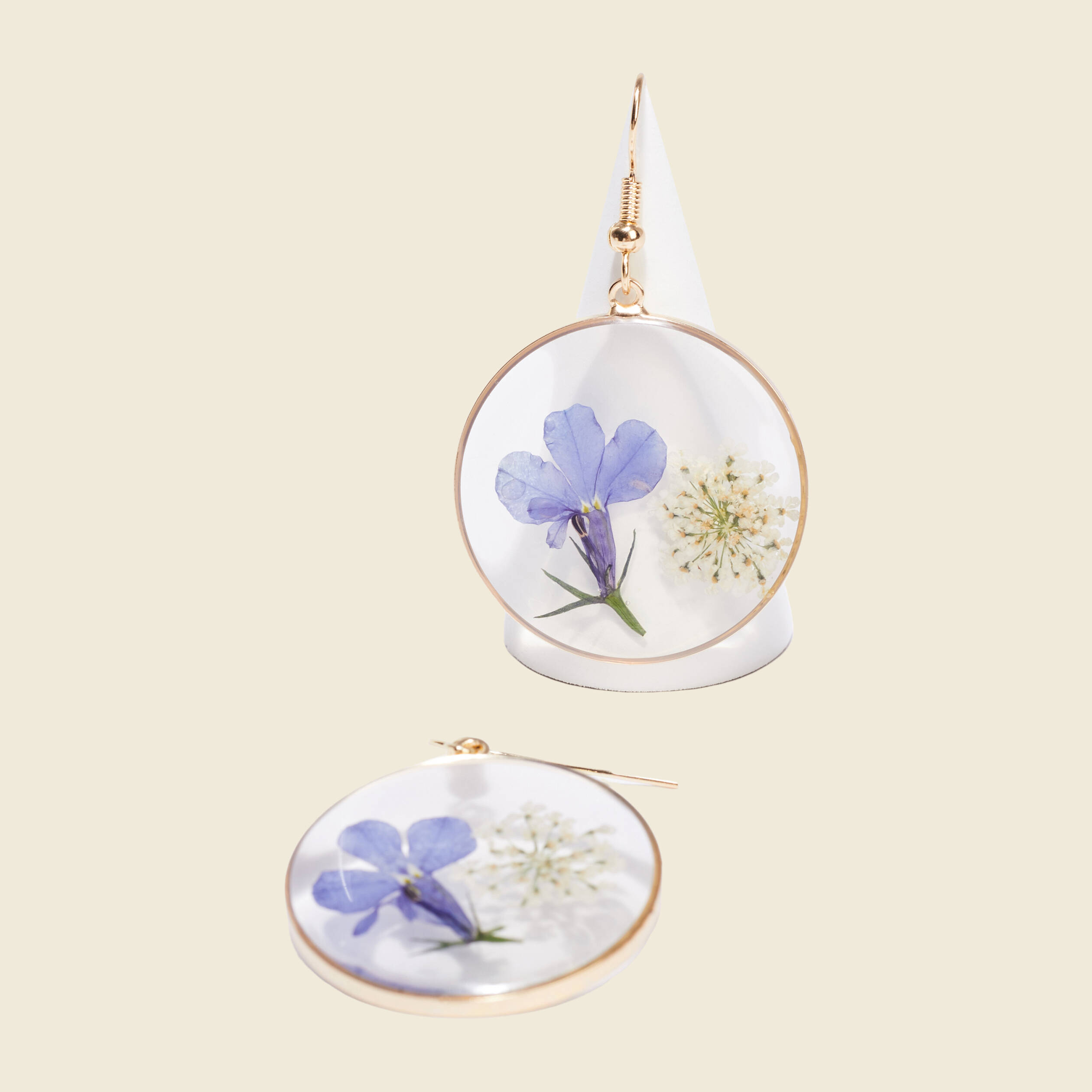 Boucles d'oreilles pendantes couleur or femme