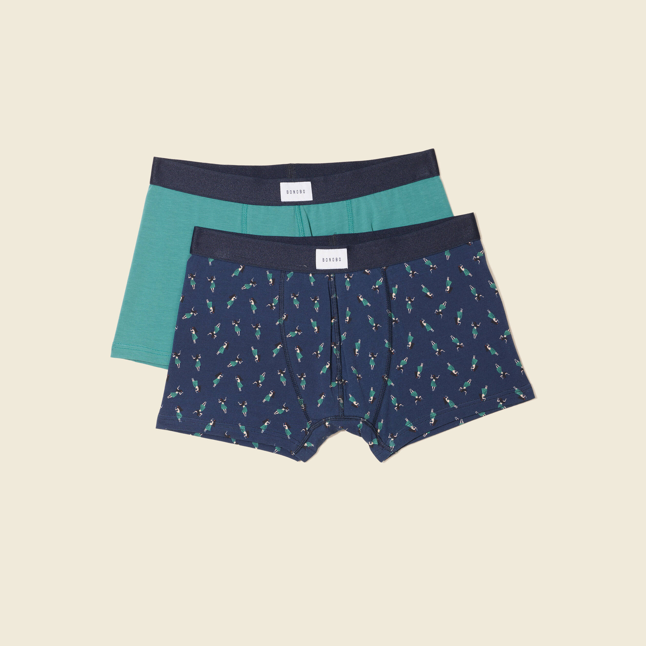 lot 2 boxers vert homme Lot 2 boxers vert homme