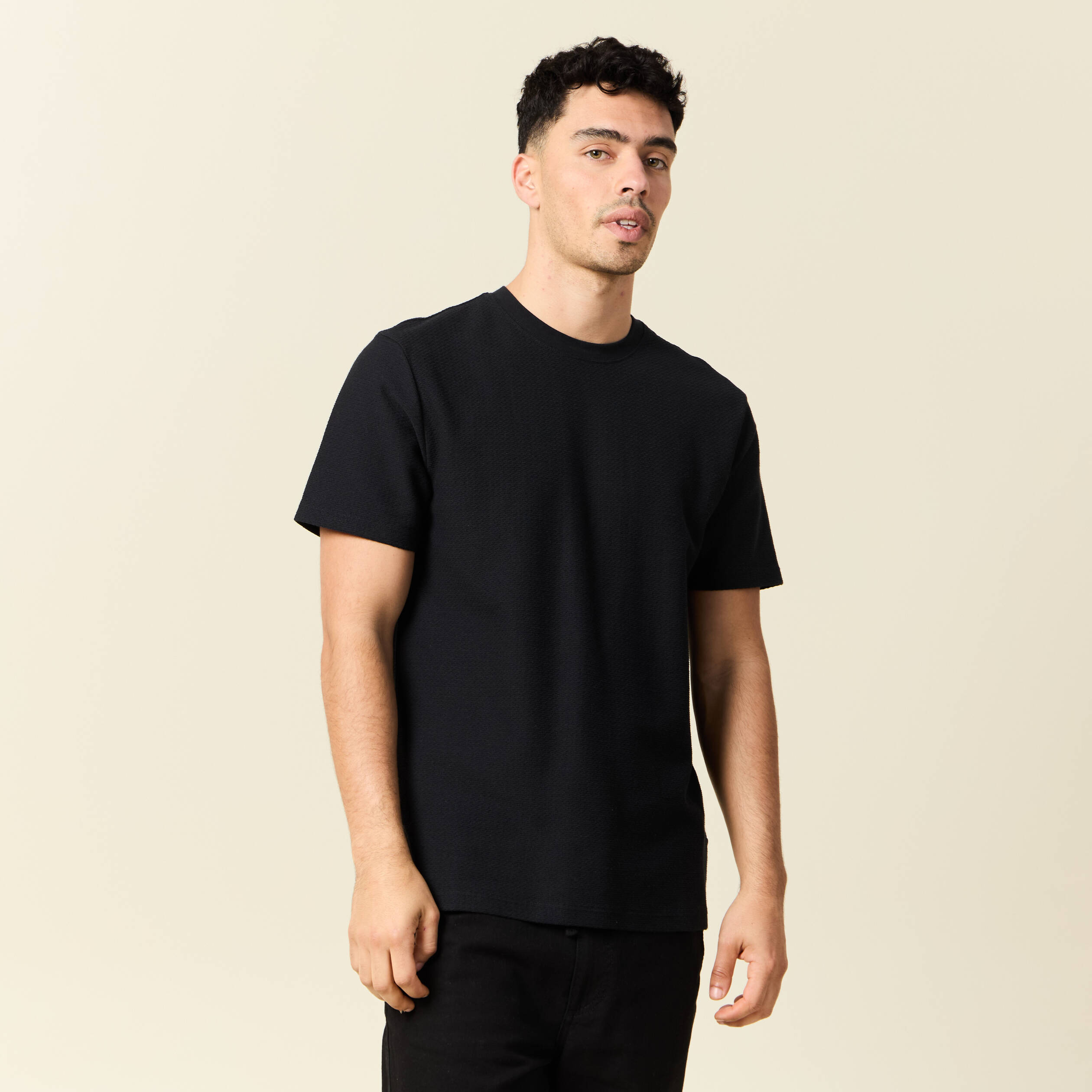 t shirt manches courtes noir homme T-shirt manches courtes noir homme
