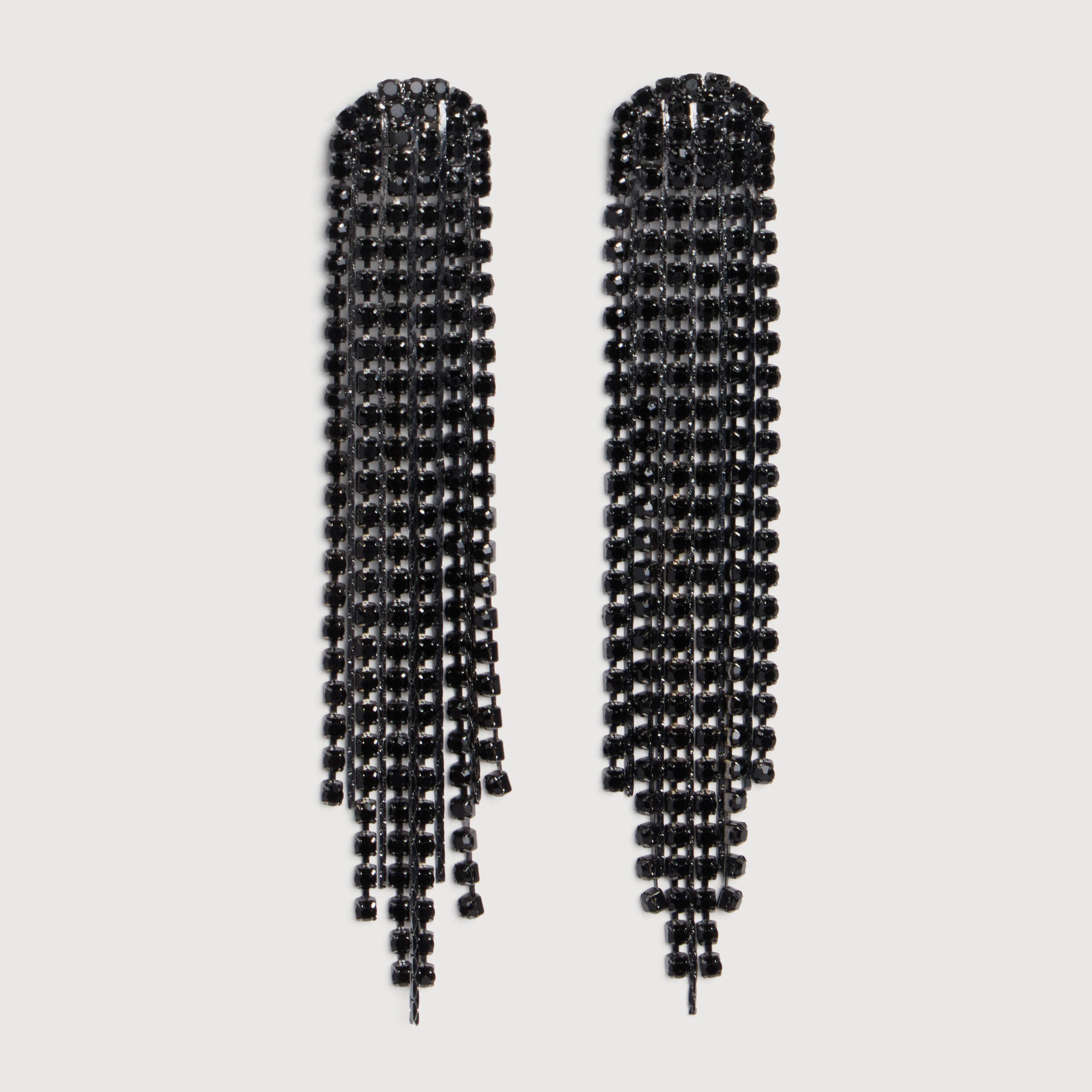 Boucles d'oreilles avec strass noir femme
