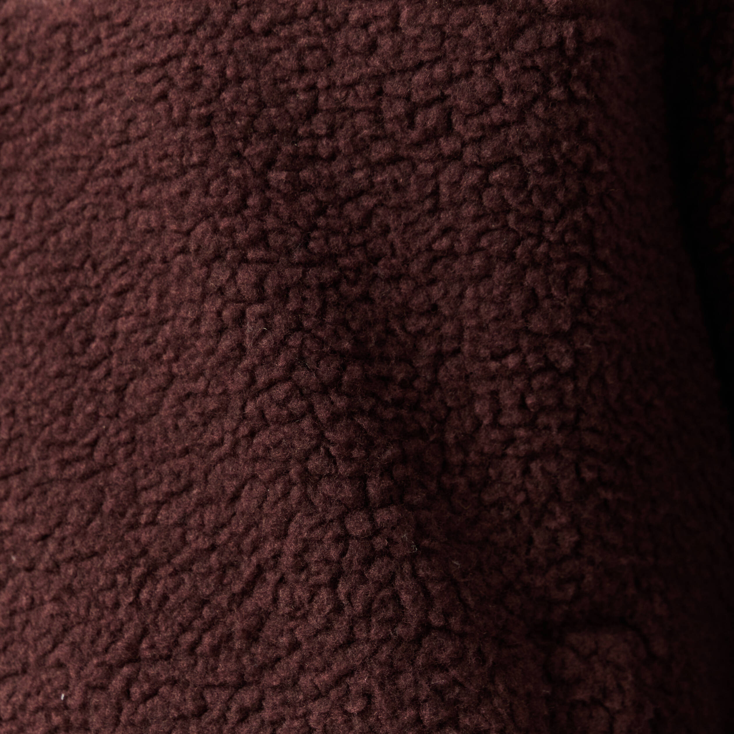 Sweat effet polaire col montant bordeaux homme