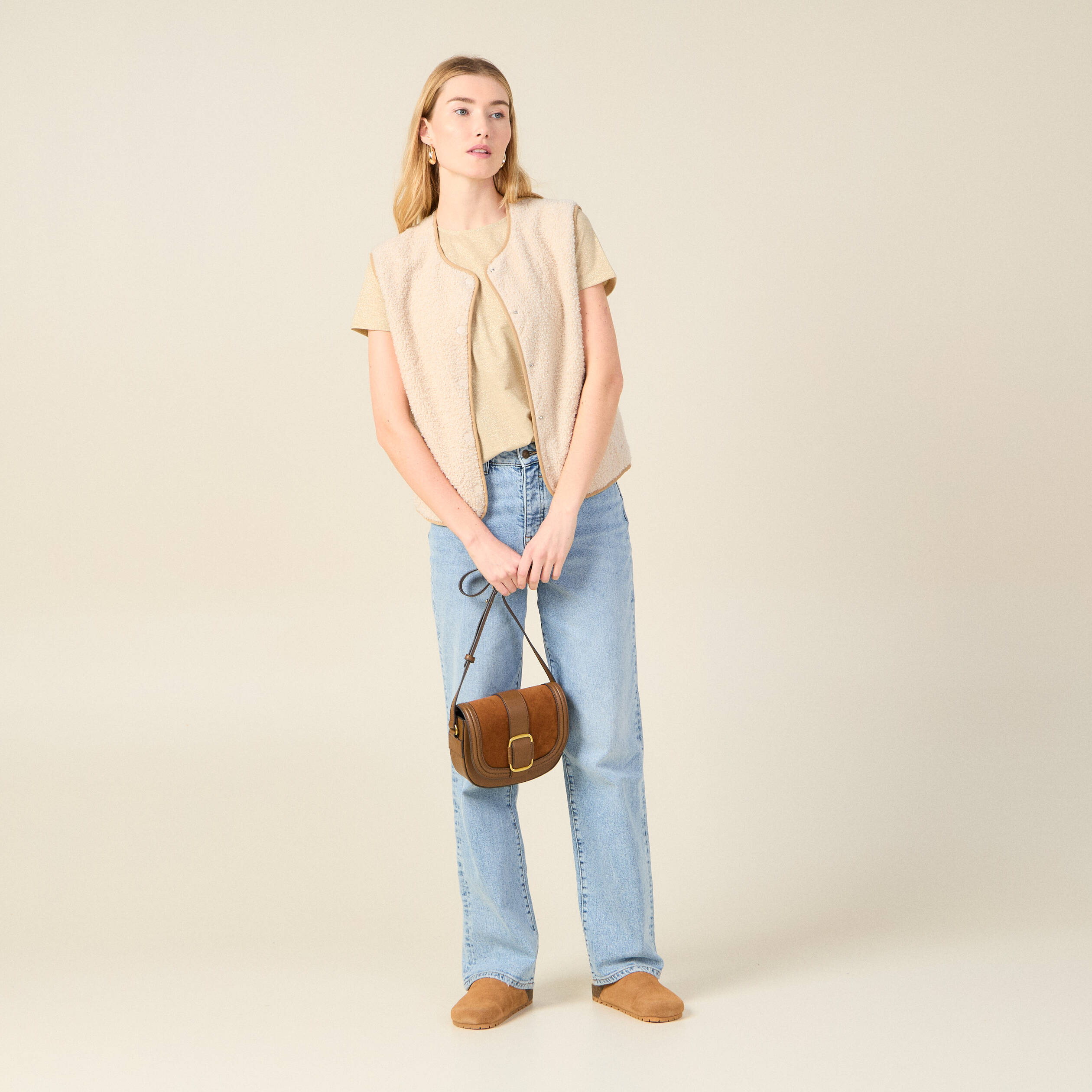 t shirt manches courtes creme femme T-shirt manches courtes creme femme