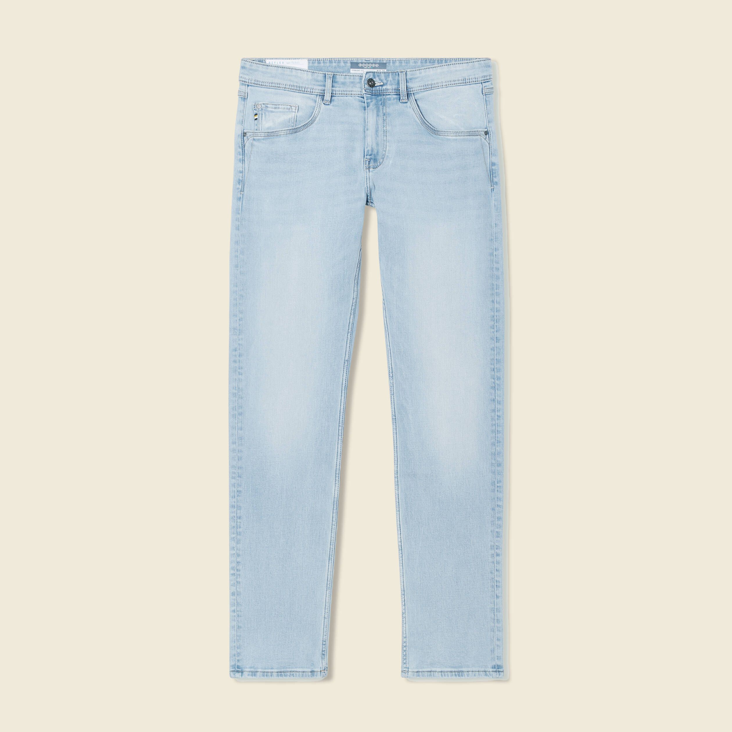 jeans straight ultra stretch denim bleach homme Jeans straight ultra stretch denim bleach homme