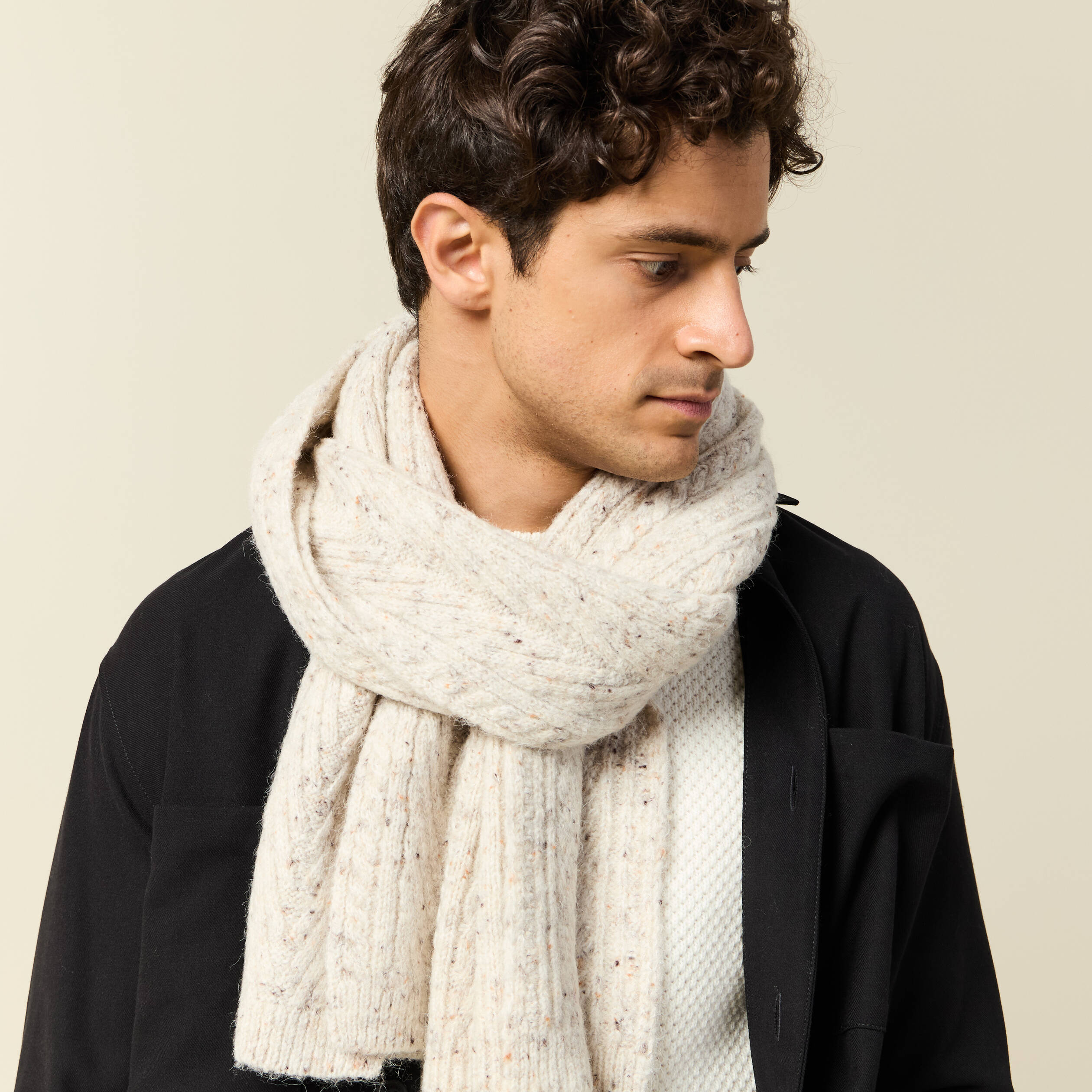 &Eacute;charpe ecru homme