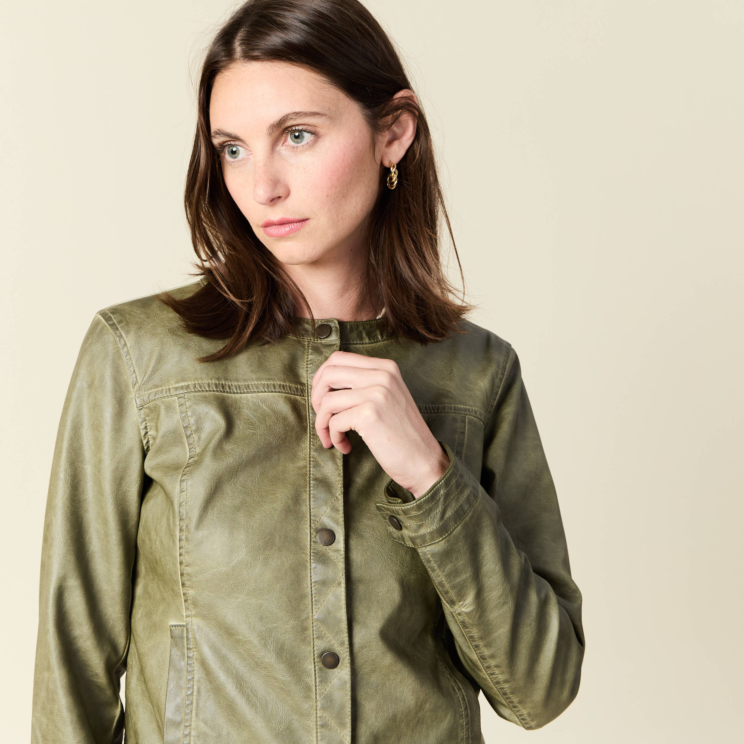 Blouson femme kaki hotsell