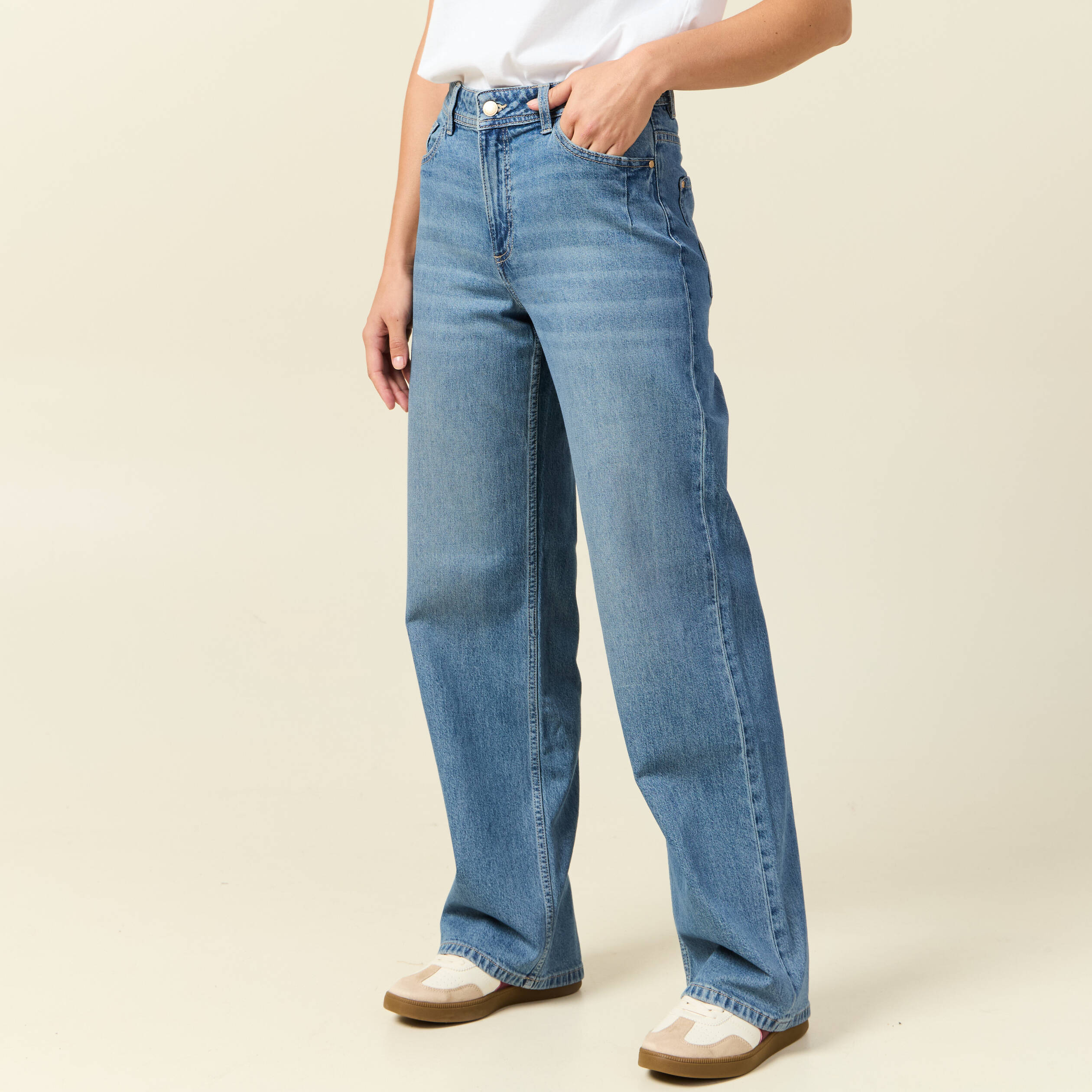 Jeans large taille standard denim used femme
