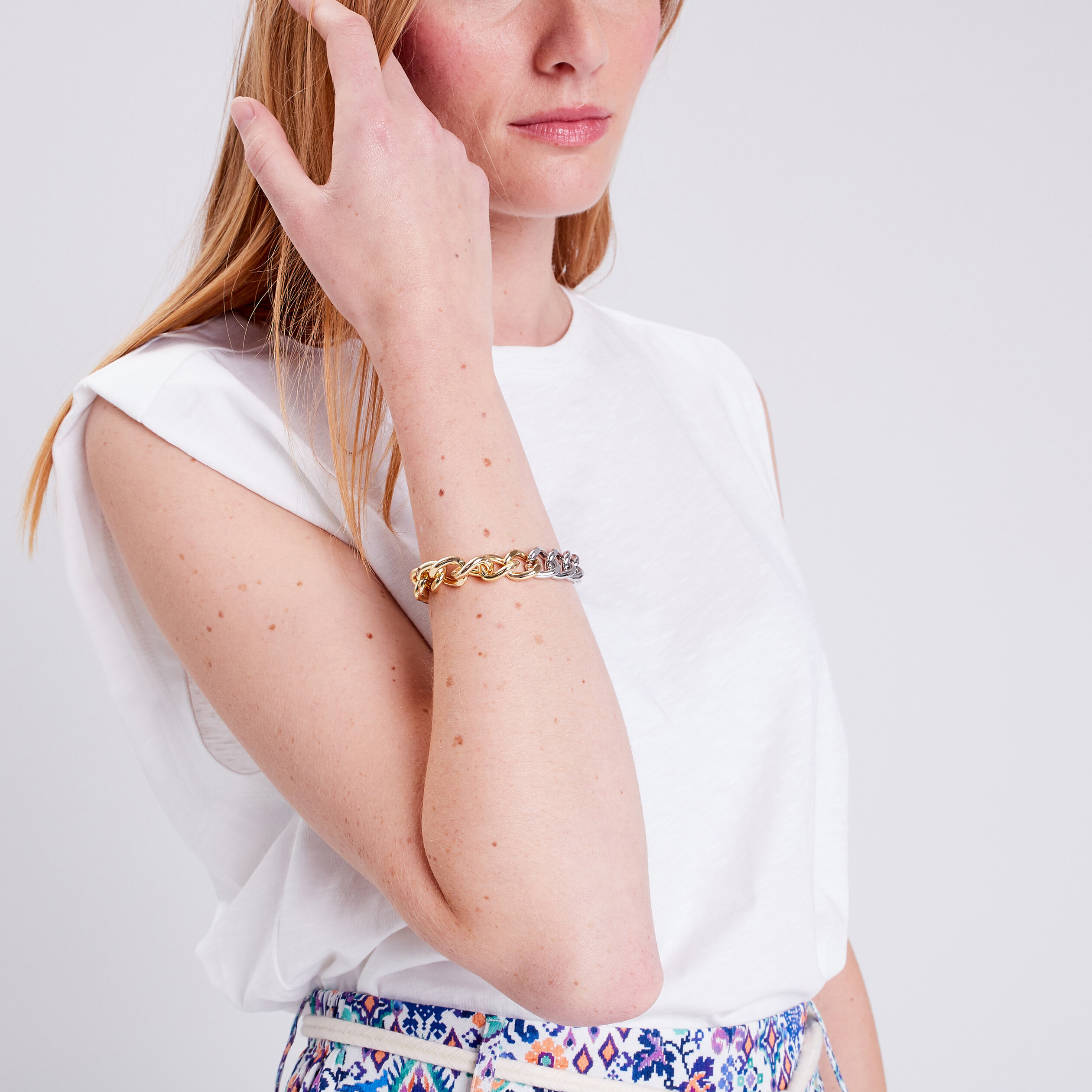 bracelet grosse chaine couleur or femme Bracelet grosse chaîne couleur or femme
