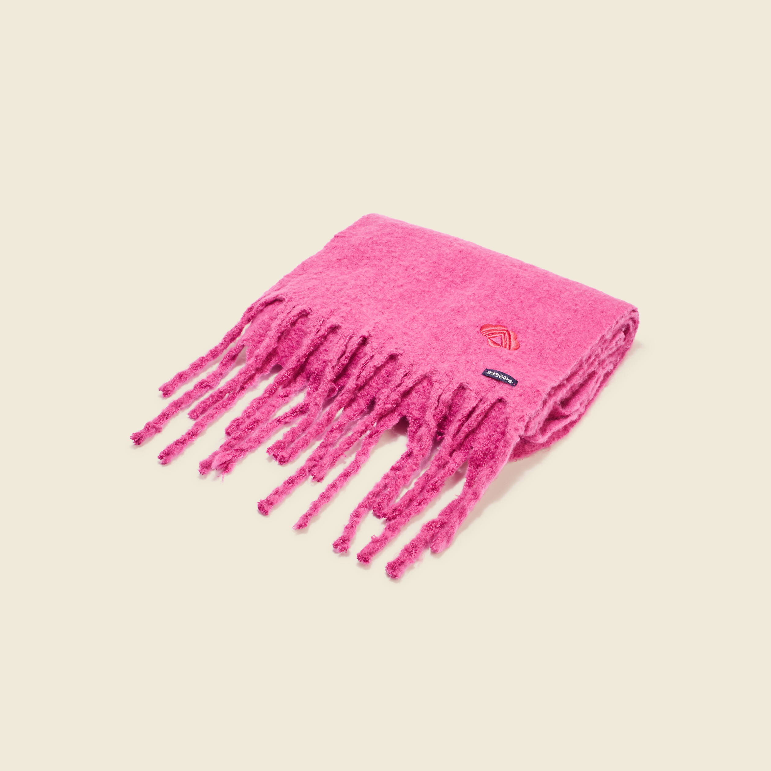 Écharpe à franges mauve femme