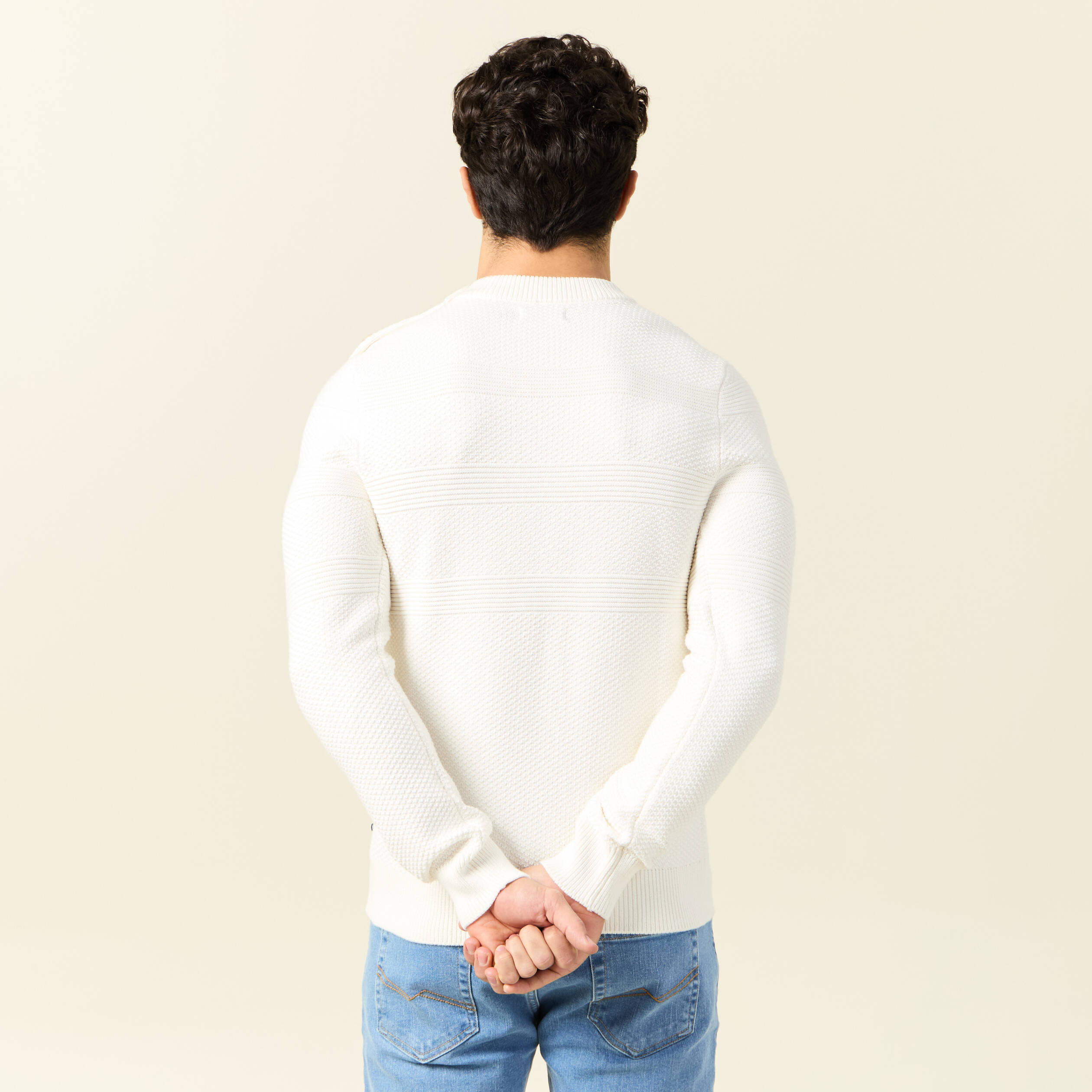 pull manches longues ecru homme Pull manches longues ecru homme