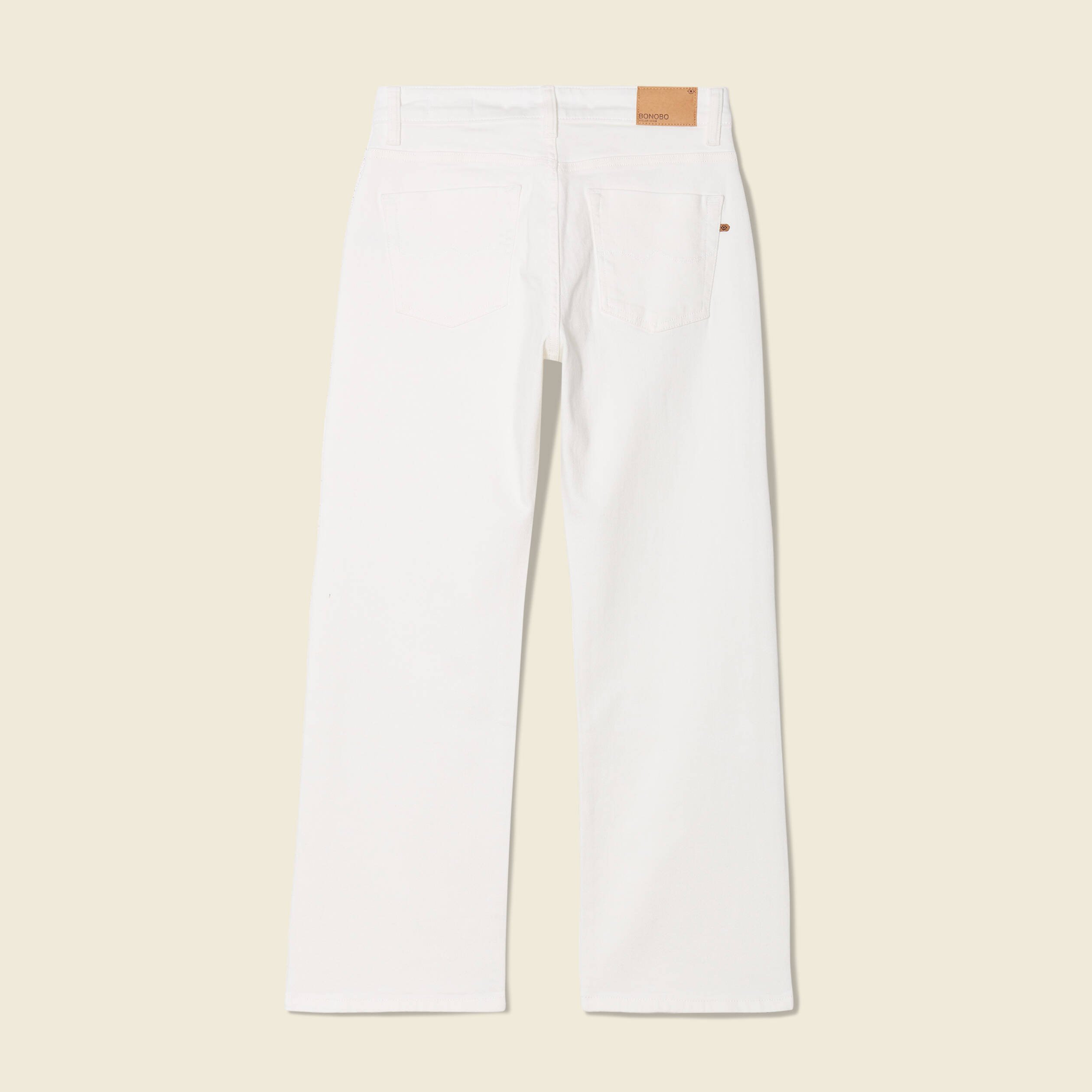 pantalon eco responsable denim blanc femme Pantalon éco-responsable denim blanc femme