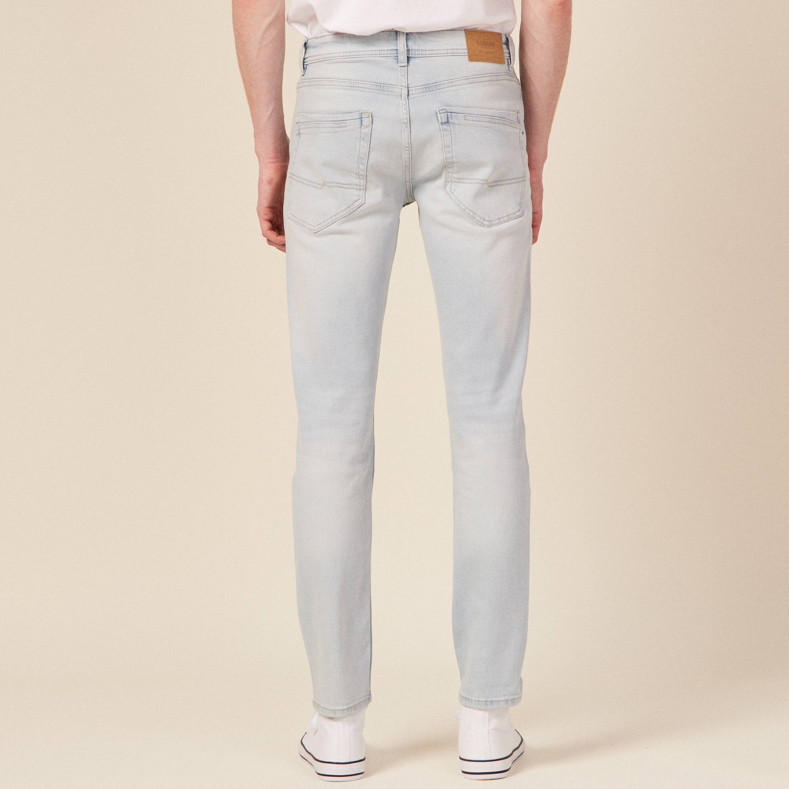 jeans slim eco responsable denim snow bleach homme Jeans slim éco-responsable denim snow bleach homme