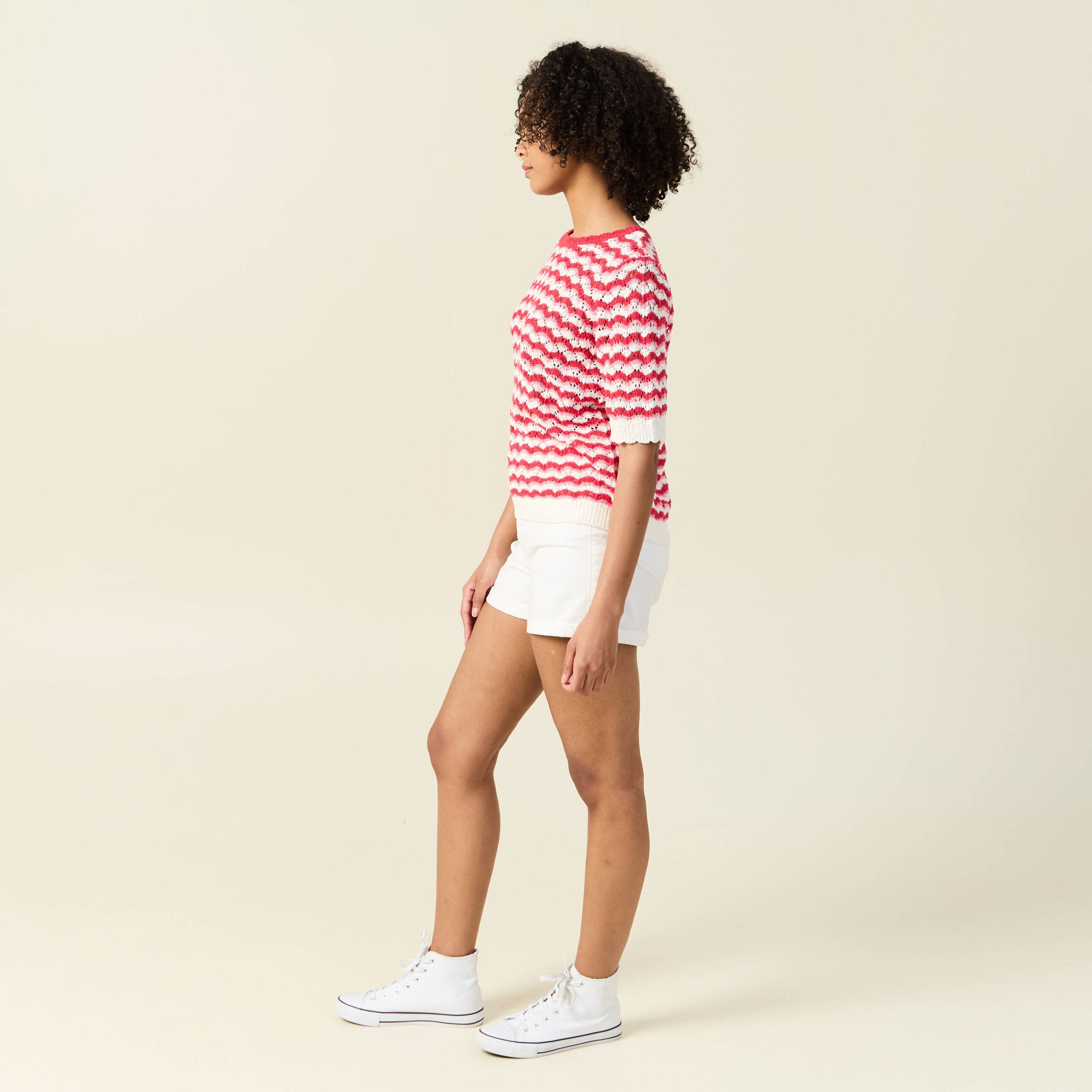 pull manches courtes rouge femme Pull manches courtes rouge femme