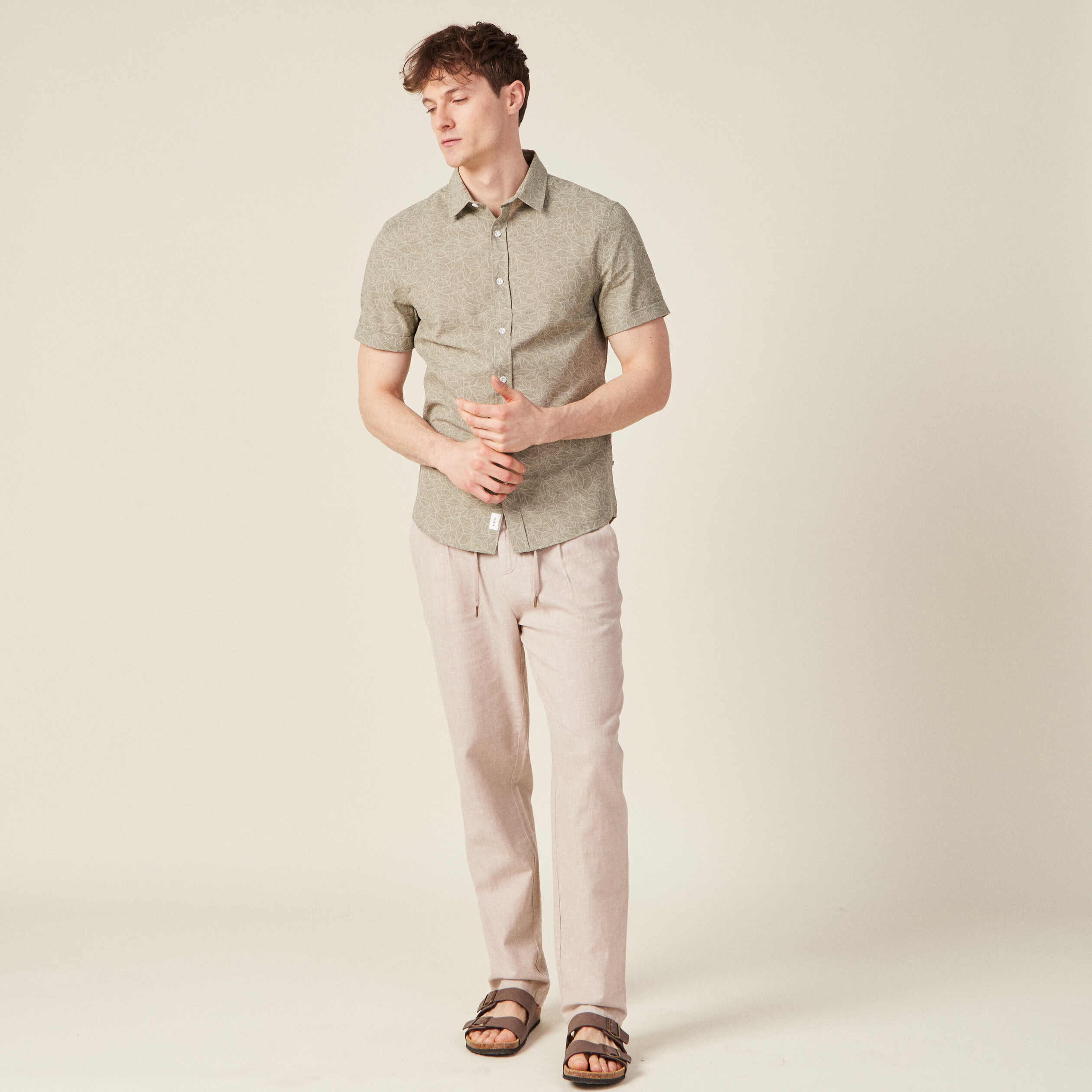 Chemise homme kaki manche clearance courte