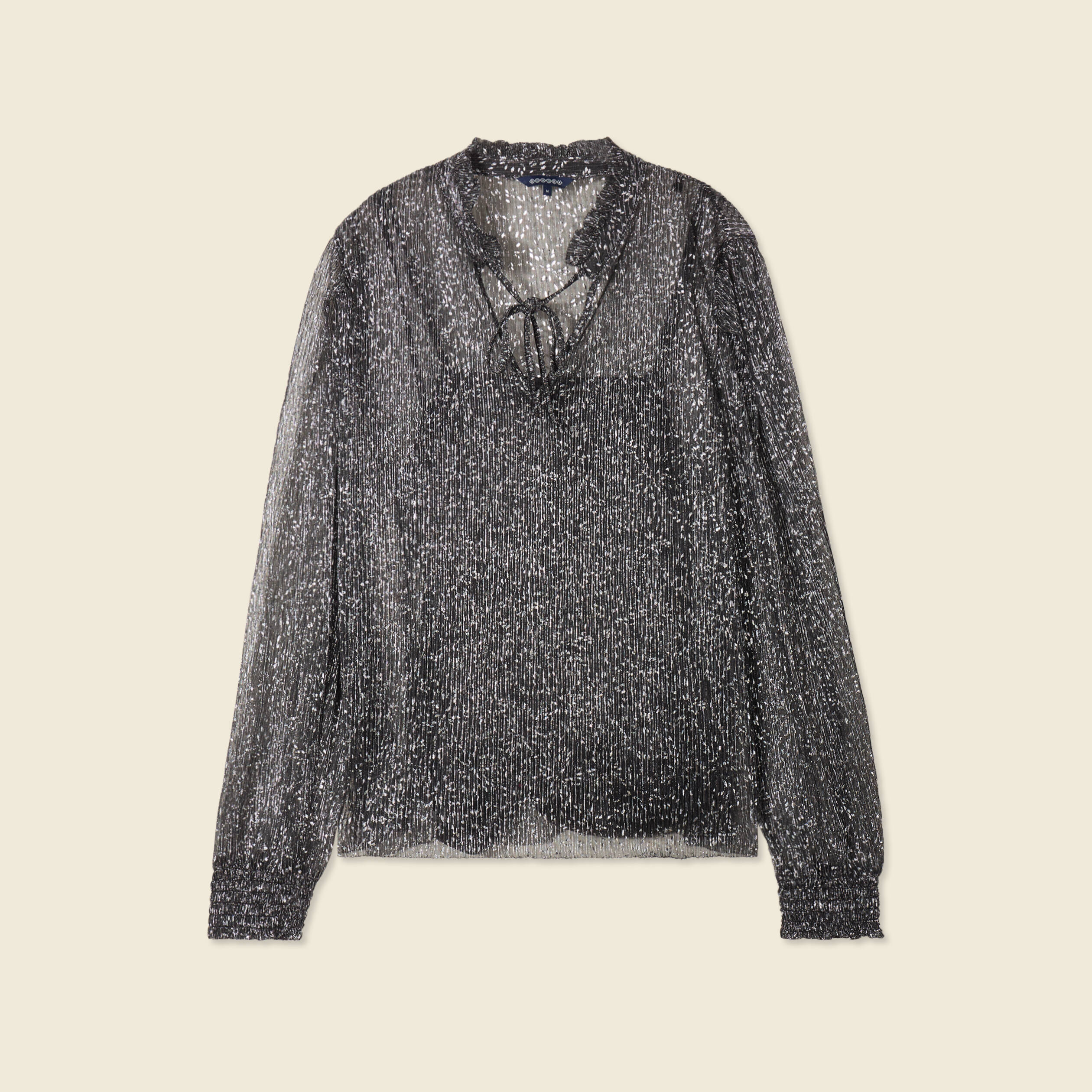 t shirt manches longues brillant noir femme T-shirt manches longues brillant noir femme