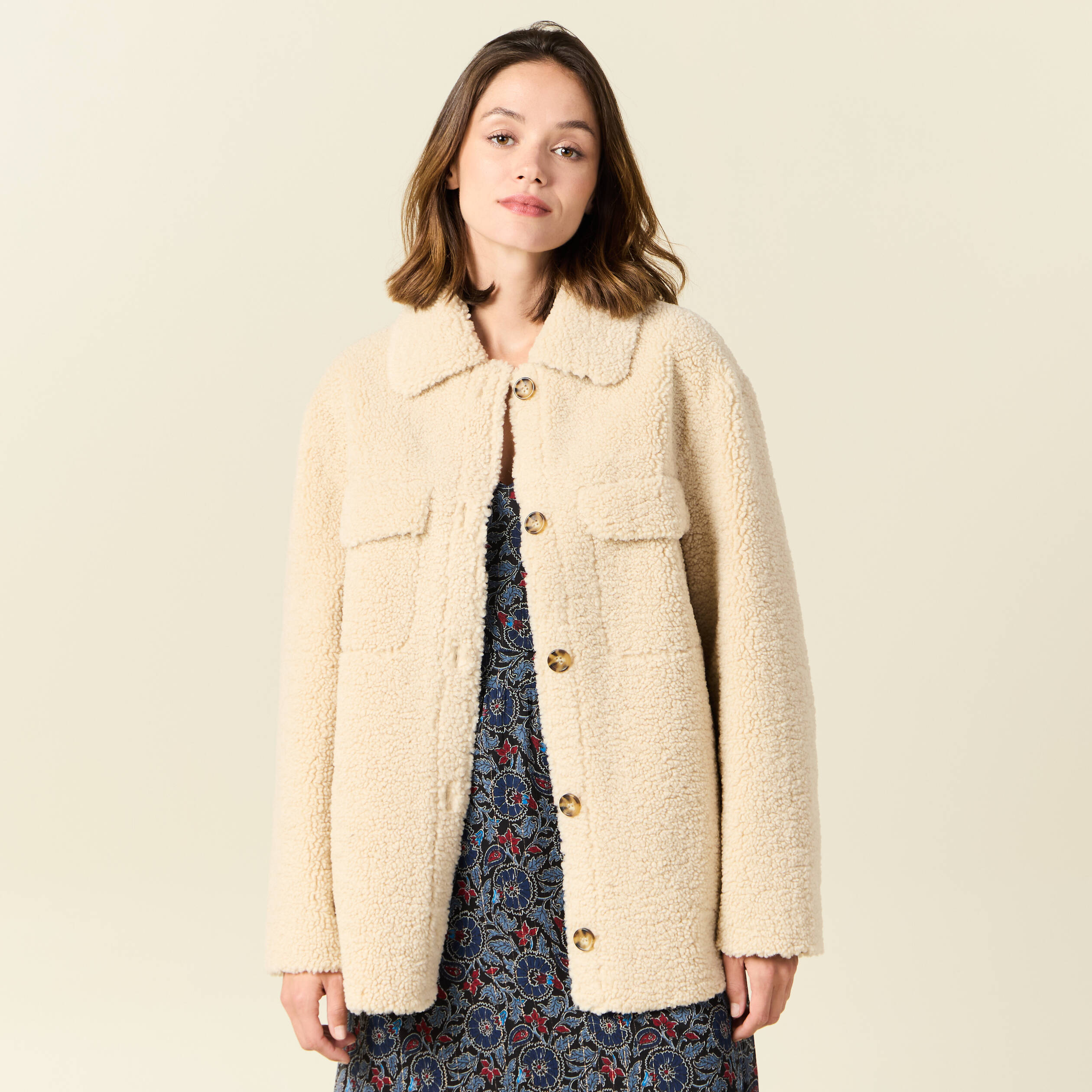 Surchemise femme beige deals