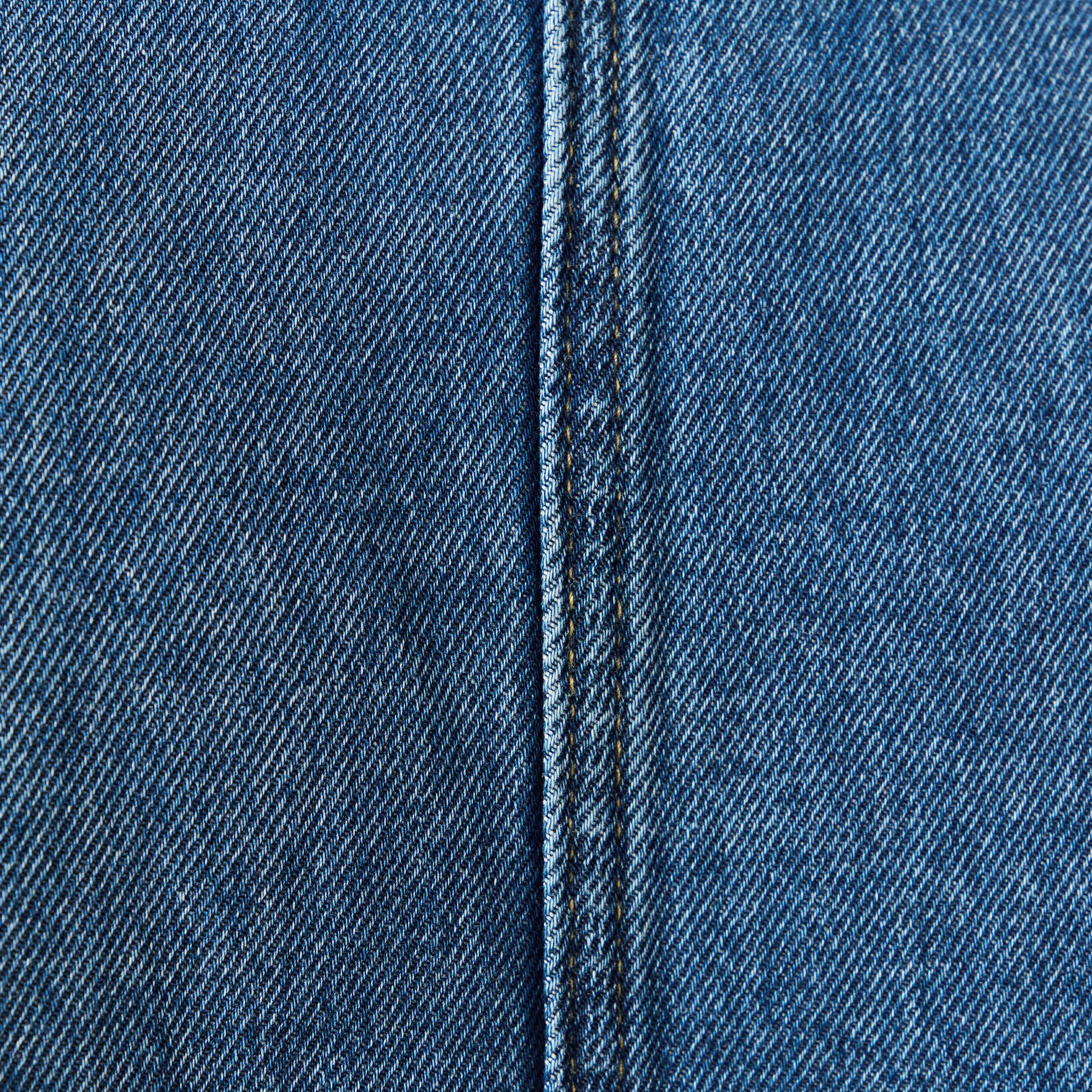 Robe droite courte en coton col v denim stone femme