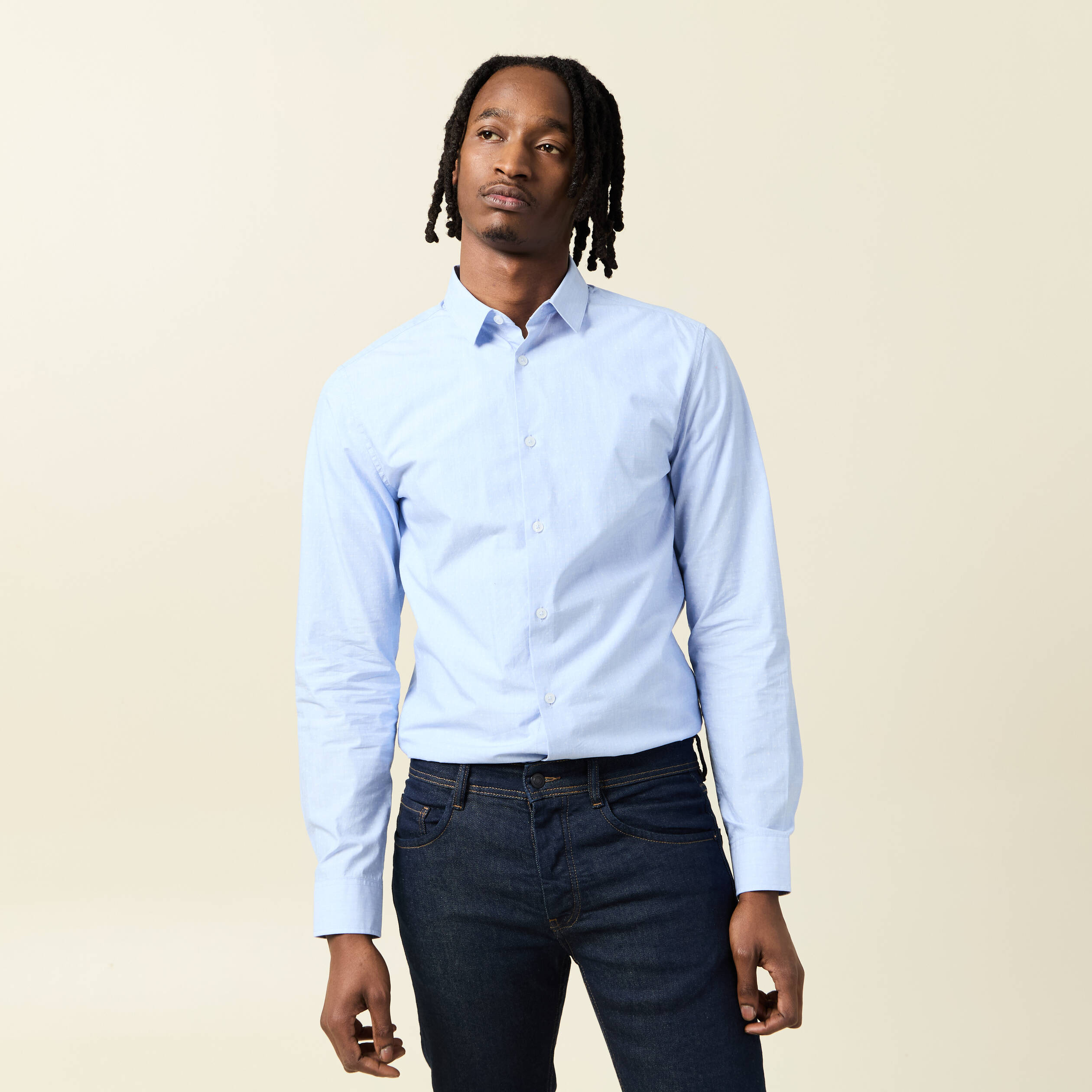 chemise manches longues bleu homme Chemise manches longues bleu homme