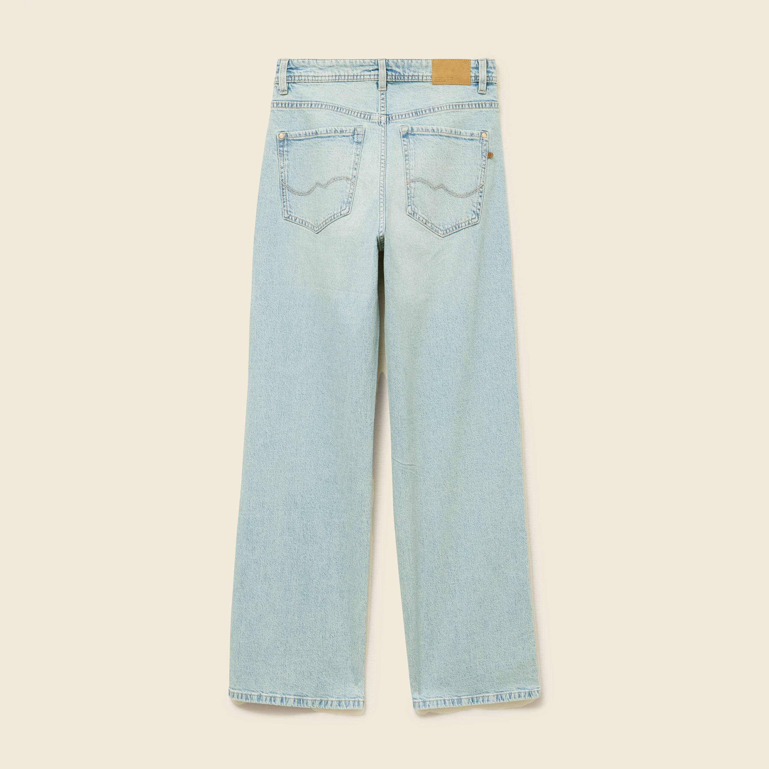 jeans large taille standard bleu femme Jeans large taille standard bleu femme