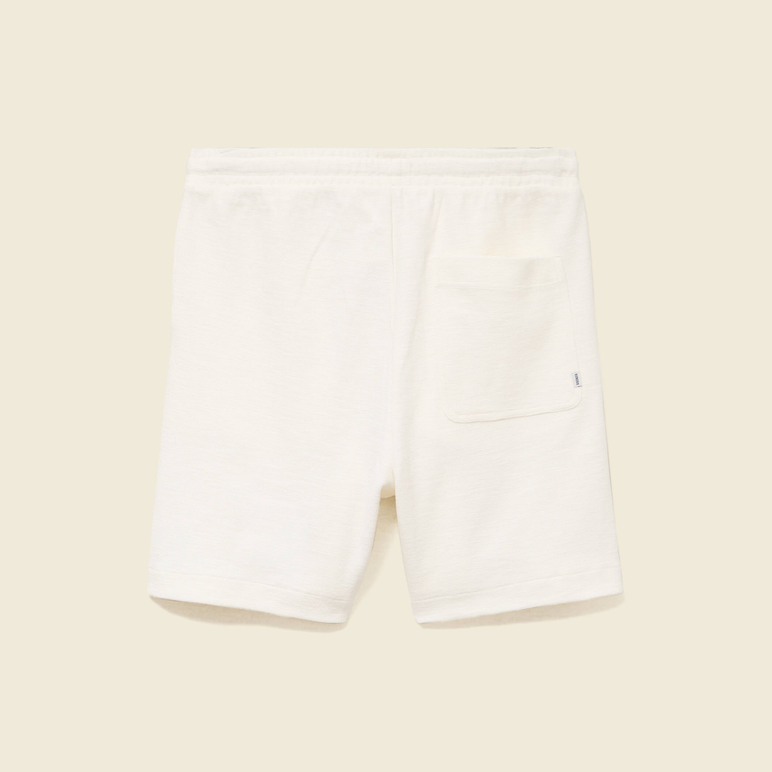 Short droit avec cordon ecru homme