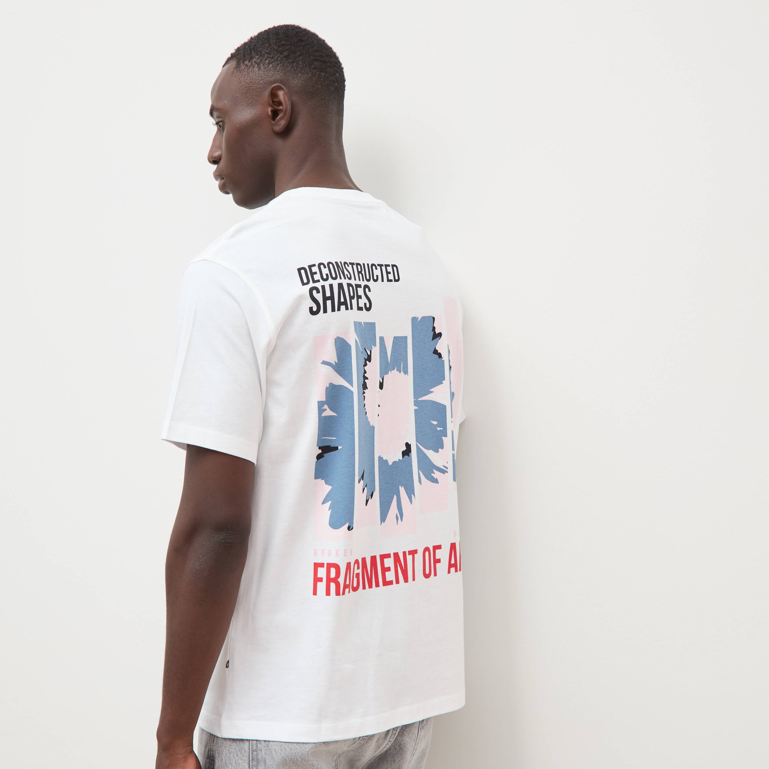 T-shirt en coton manches courtes blanc homme