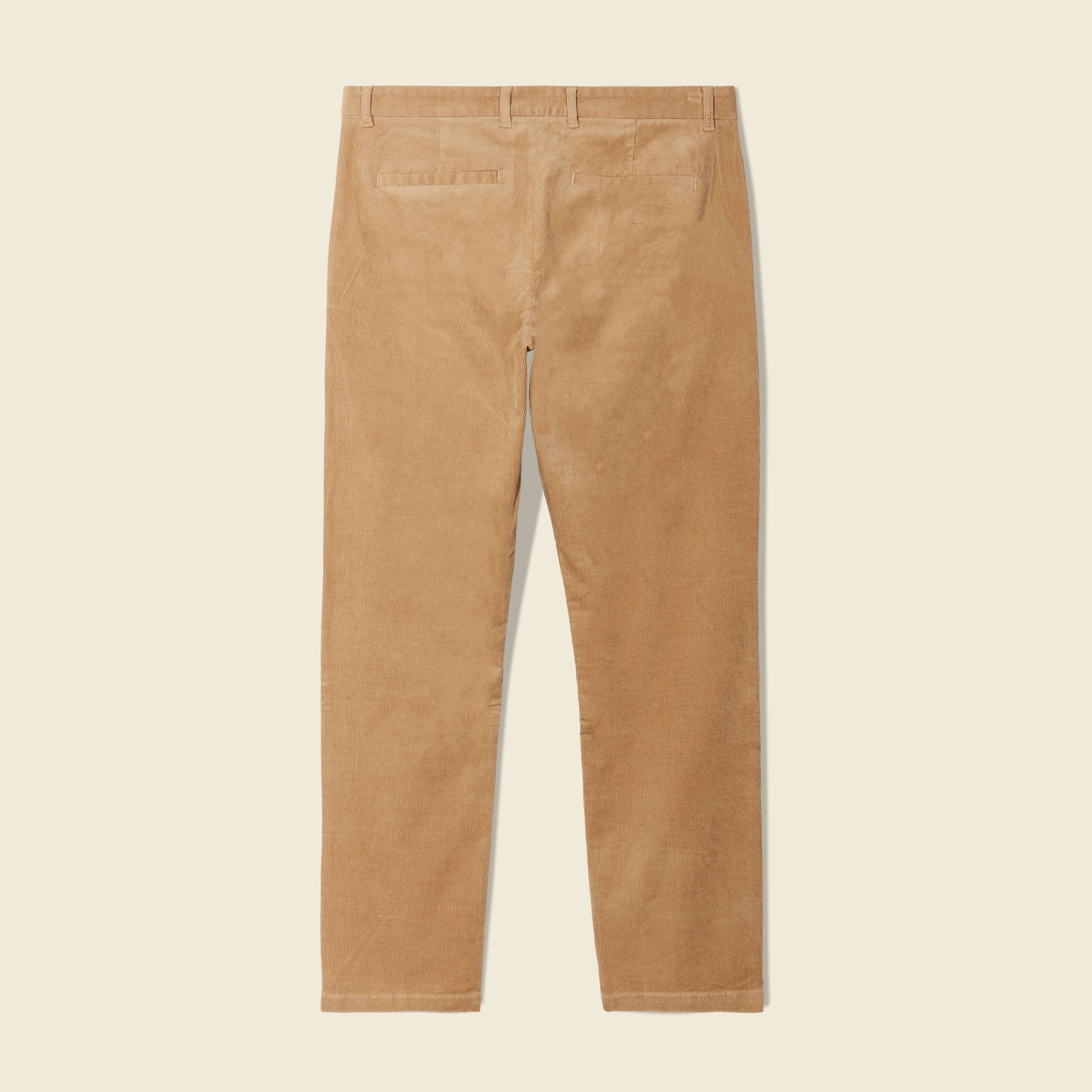 Pantalon chino tapered velours beige homme