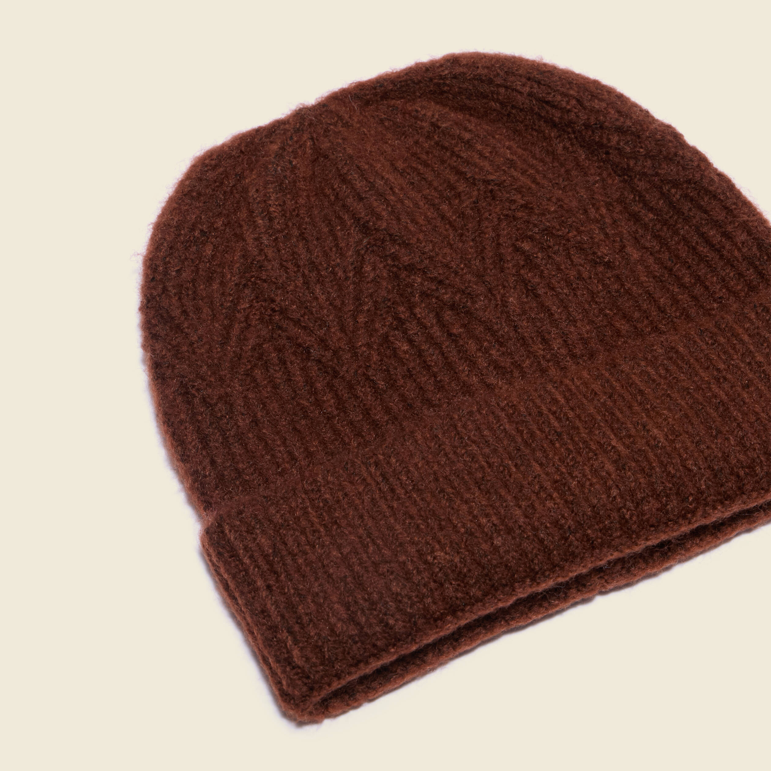 Bonnet marron cognac femme