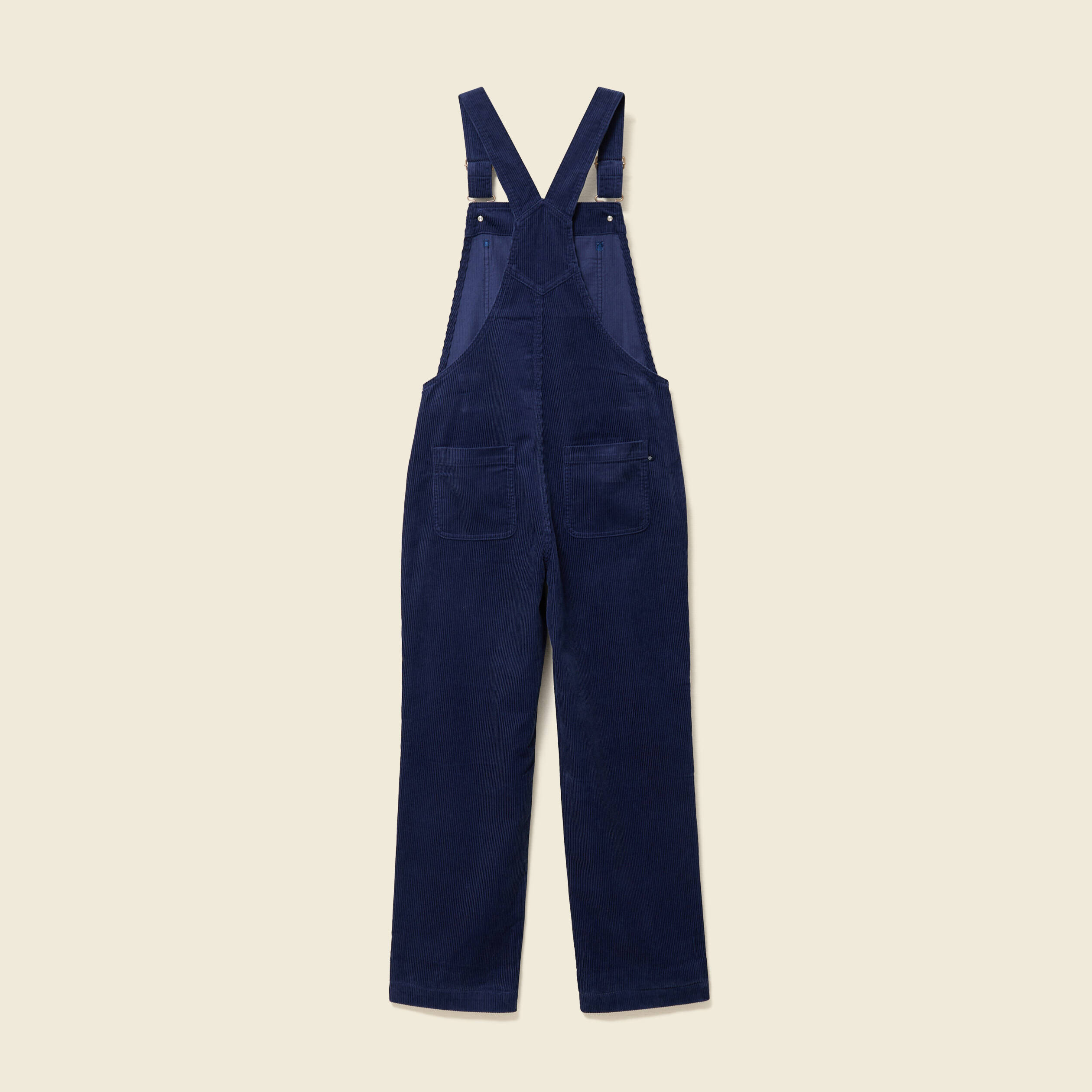 Combinaison salopette en velours c&ocirc;tel&eacute; bleu marine femme