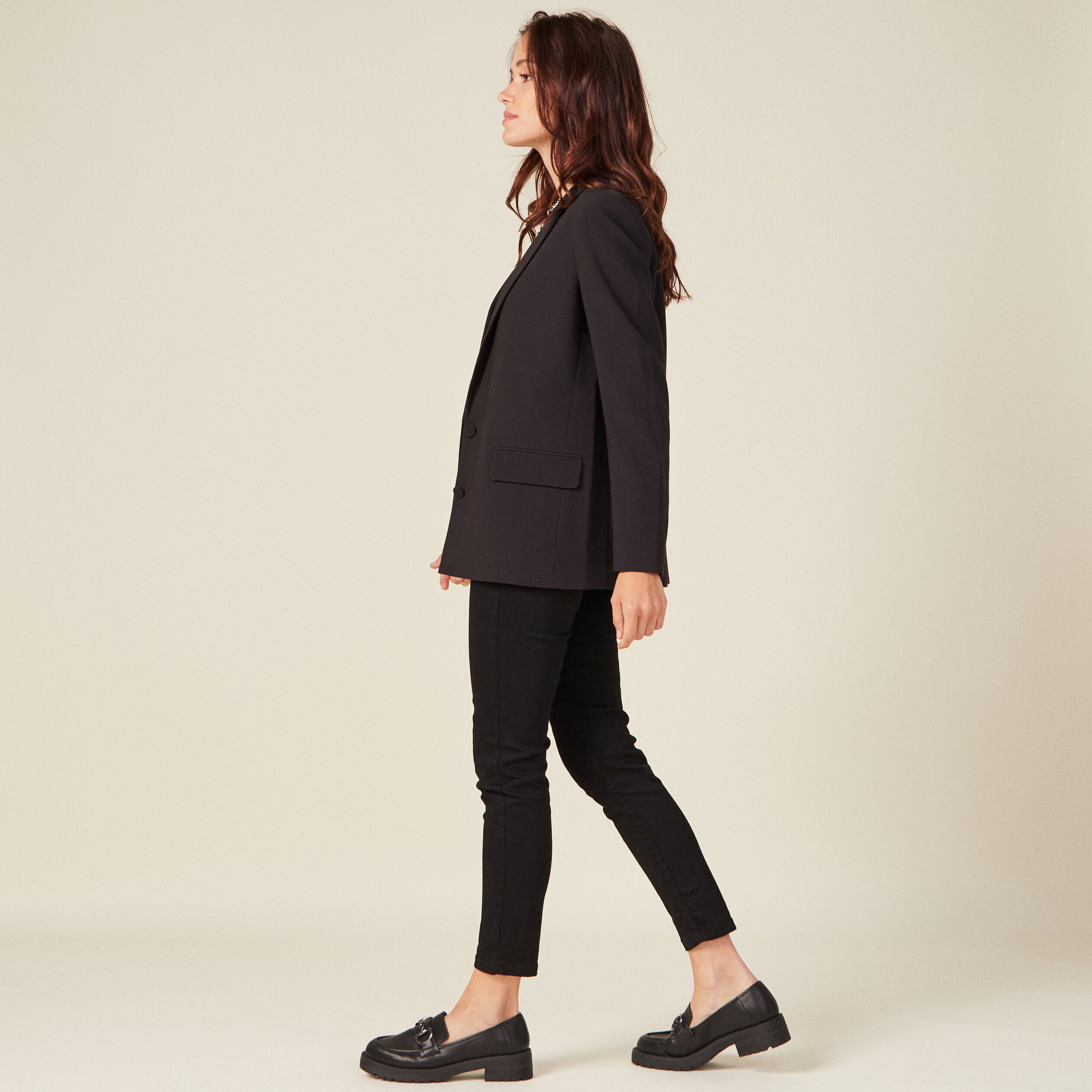 Blazer online noir cintré