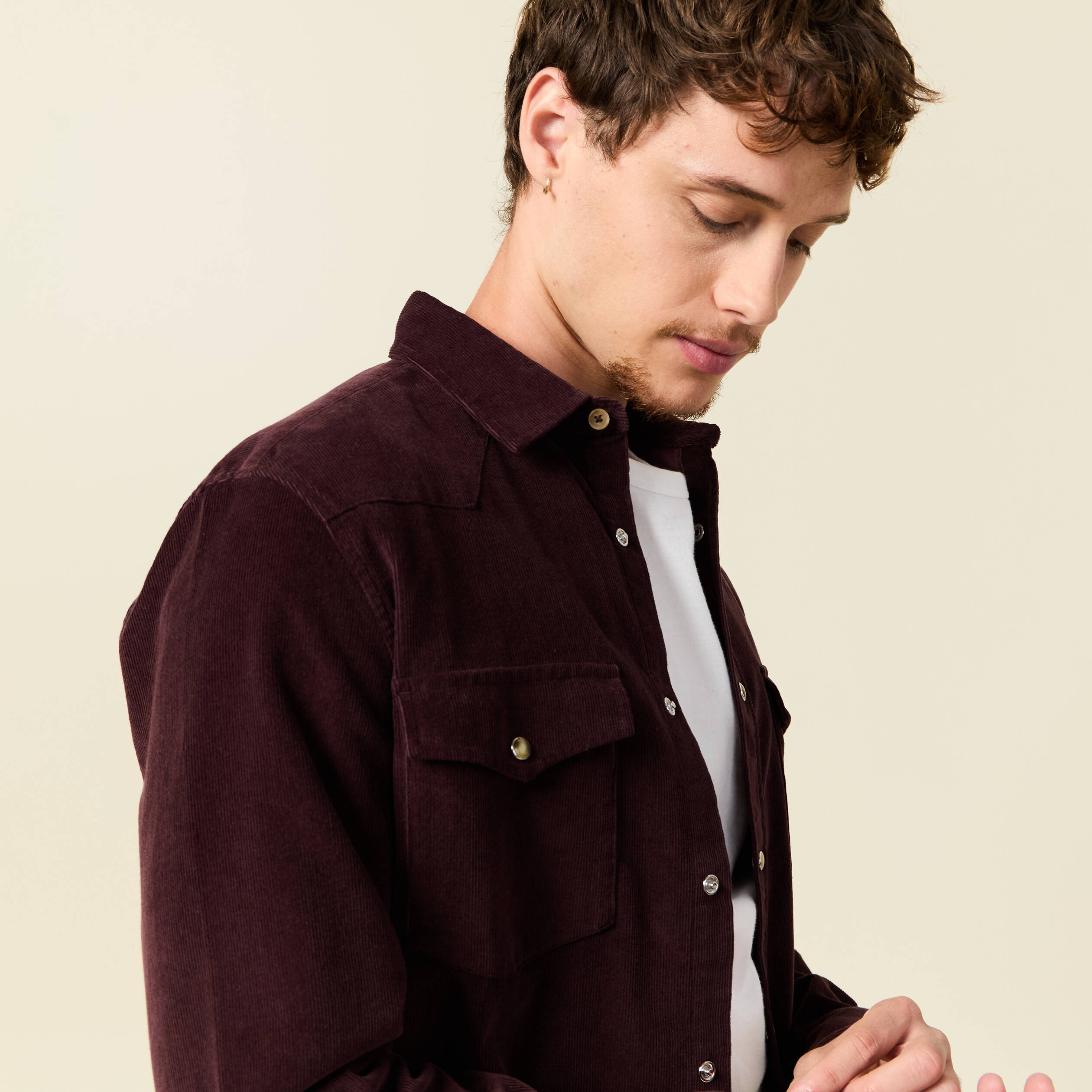 chemise col classique manches longues bordeaux homme Chemise col classique manches longues bordeaux homme