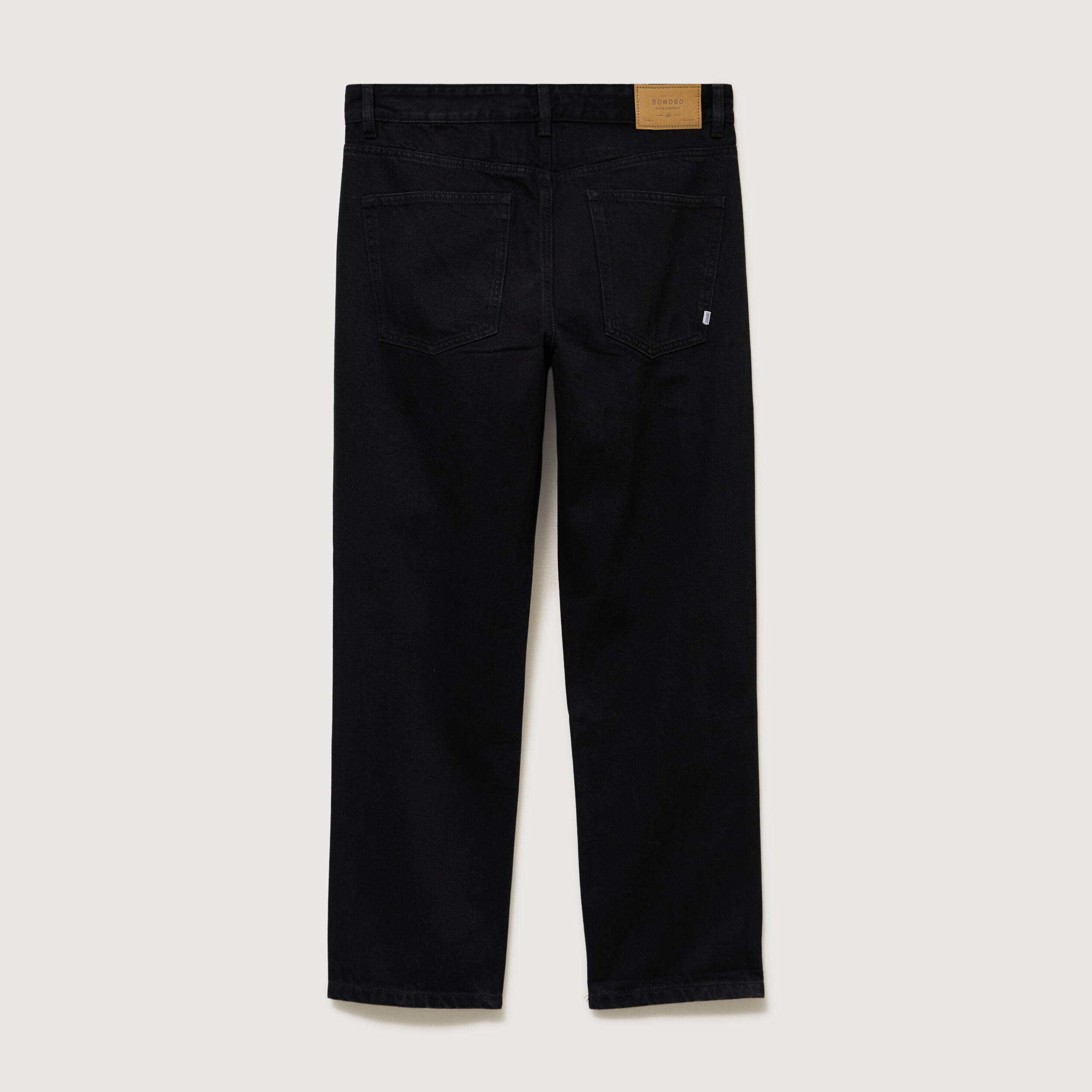 Jeans large relaxed denim noir homme
