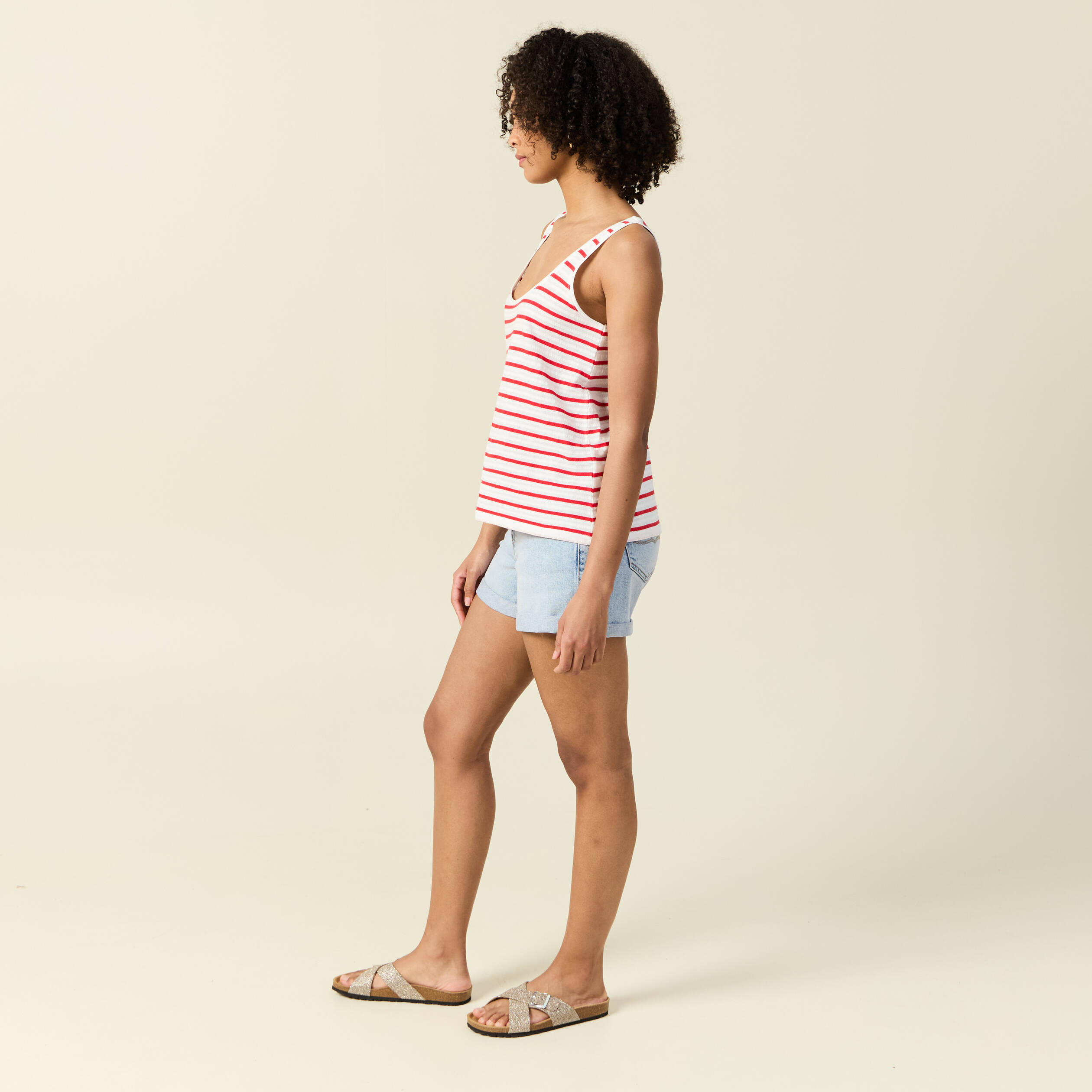 debardeur sans manches rouge femme Débardeur sans manches rouge femme