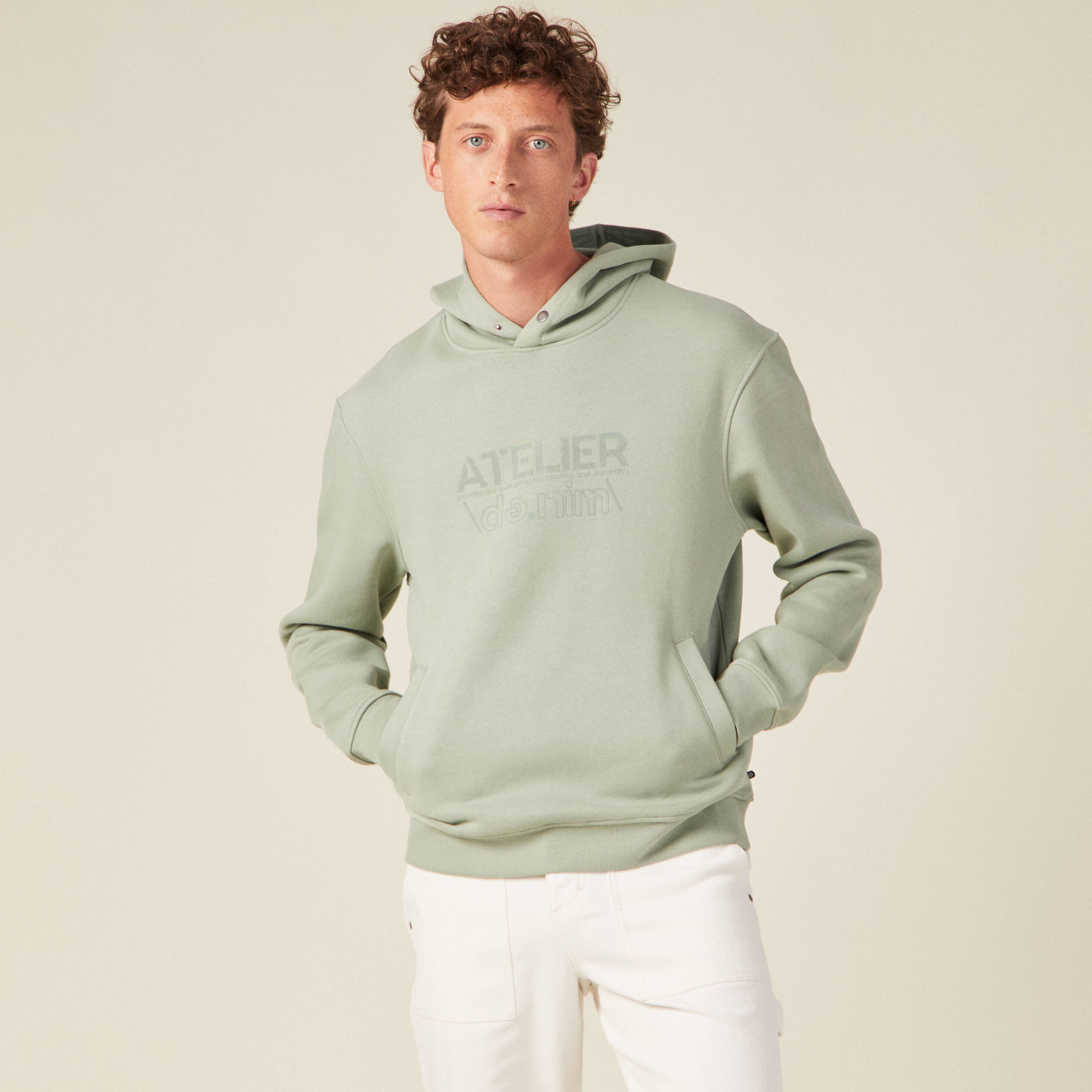 Sweat a capuche vert homme best sale