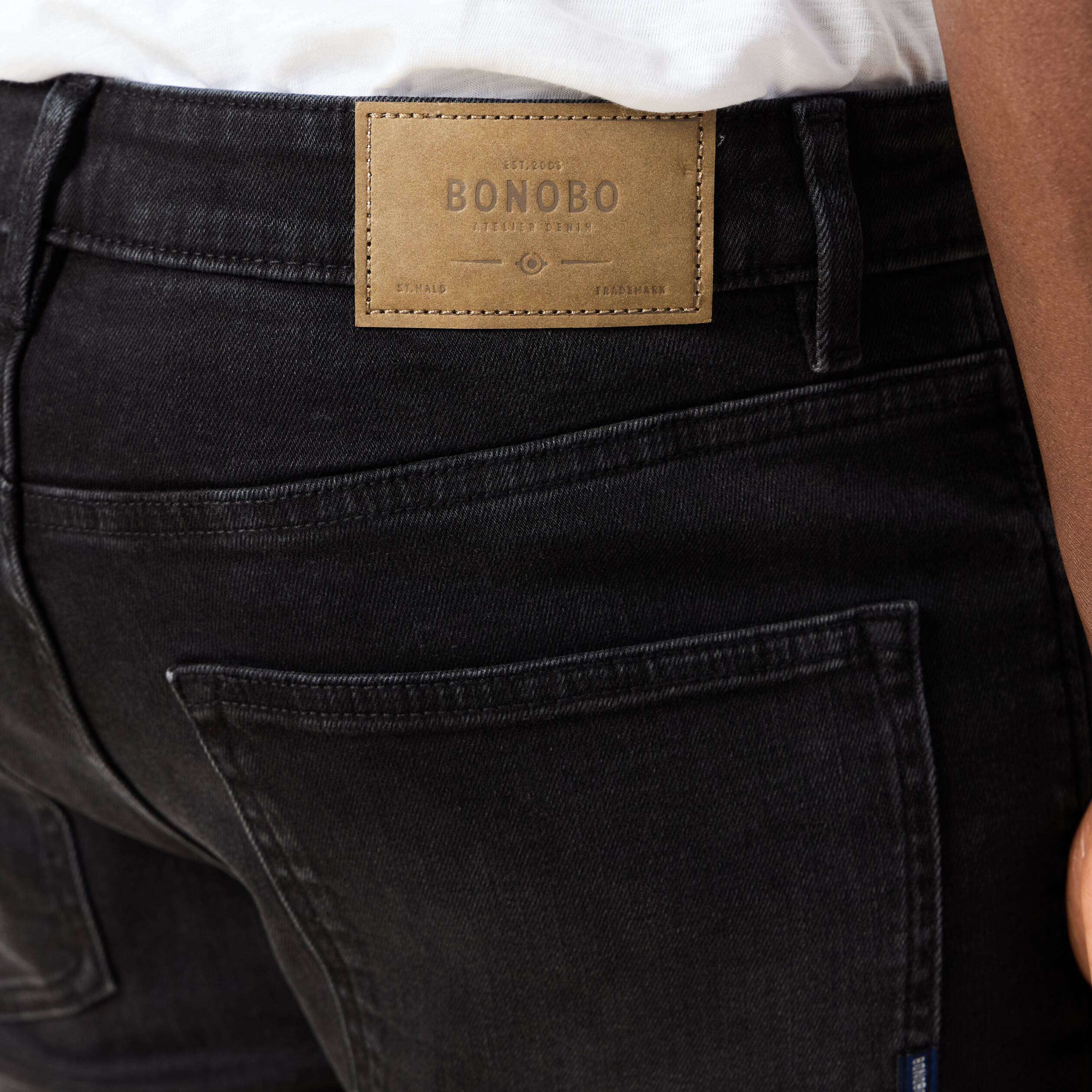 jeans skinny tapered denim noir homme Jeans skinny tapered denim noir homme